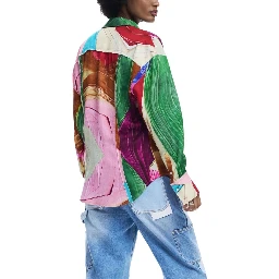 Bicolor Lyocell Blouse