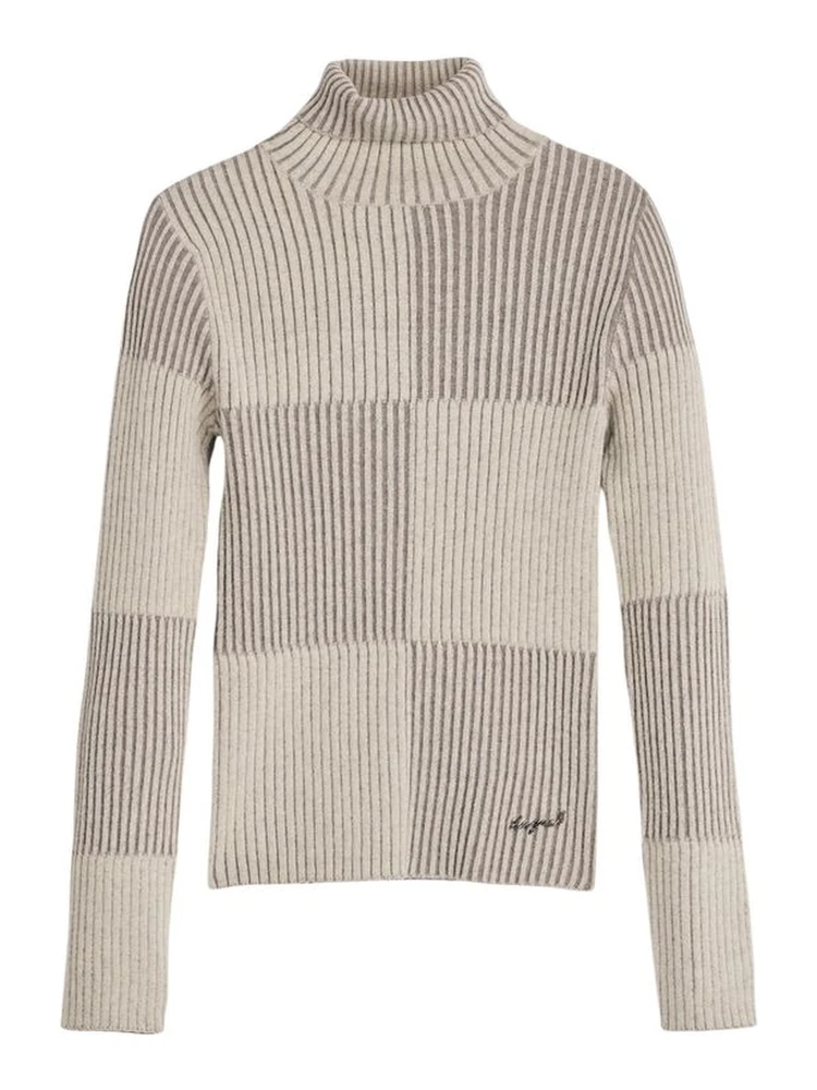 Beige Viscose Turtleneck