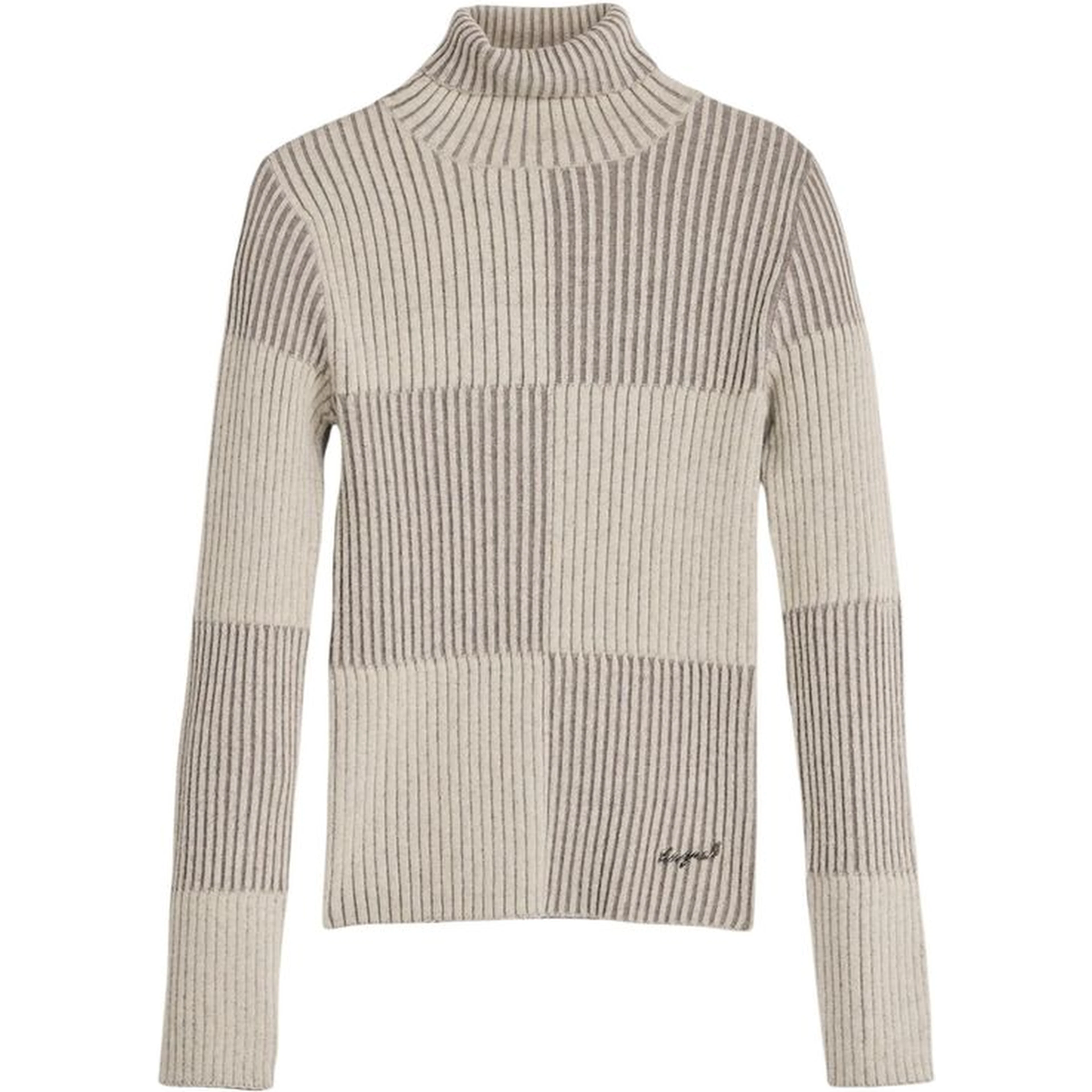 Beige Viscose Turtleneck