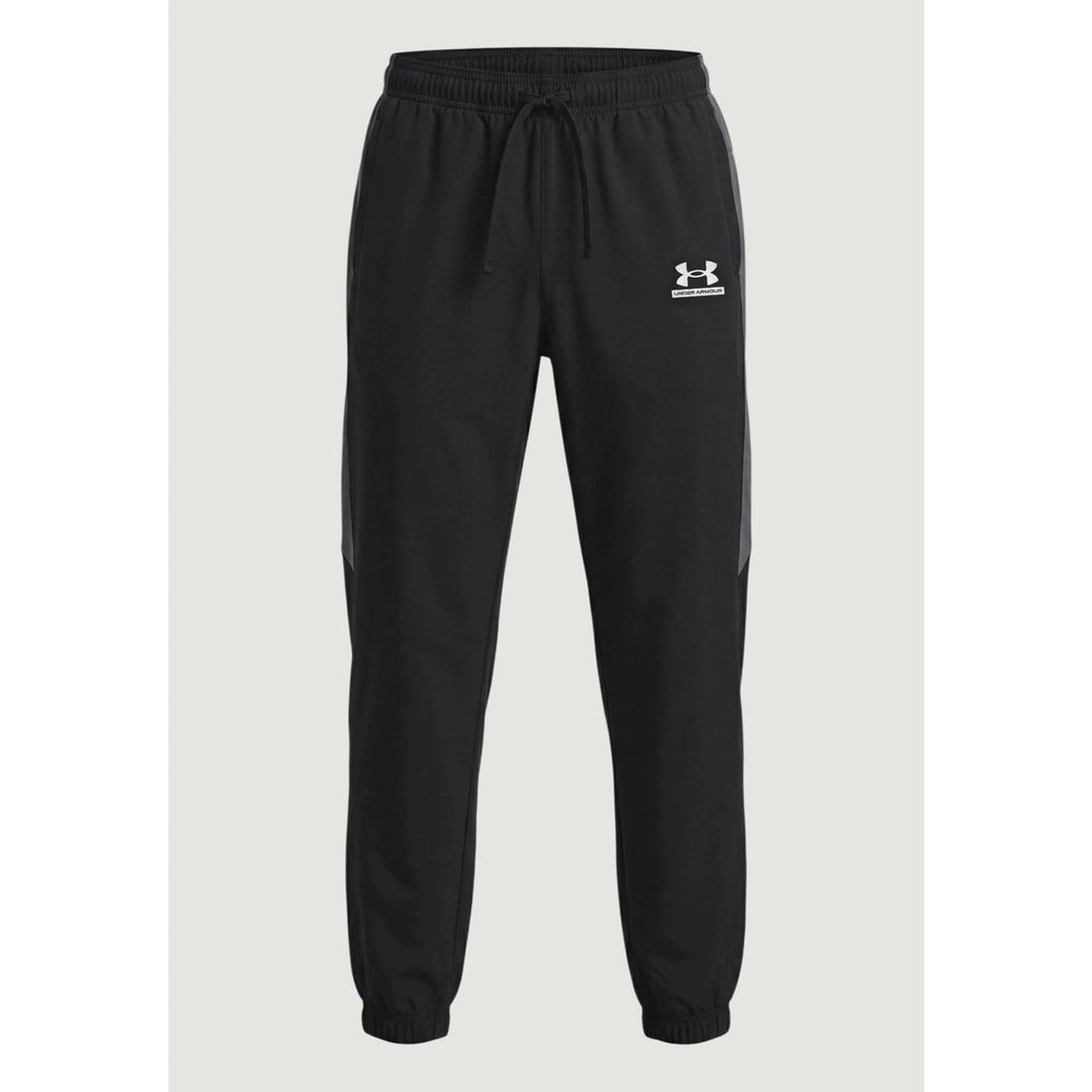 Black And White Polyester Joggers (Workout Pants)