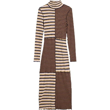 Brown Cotton Long Dress