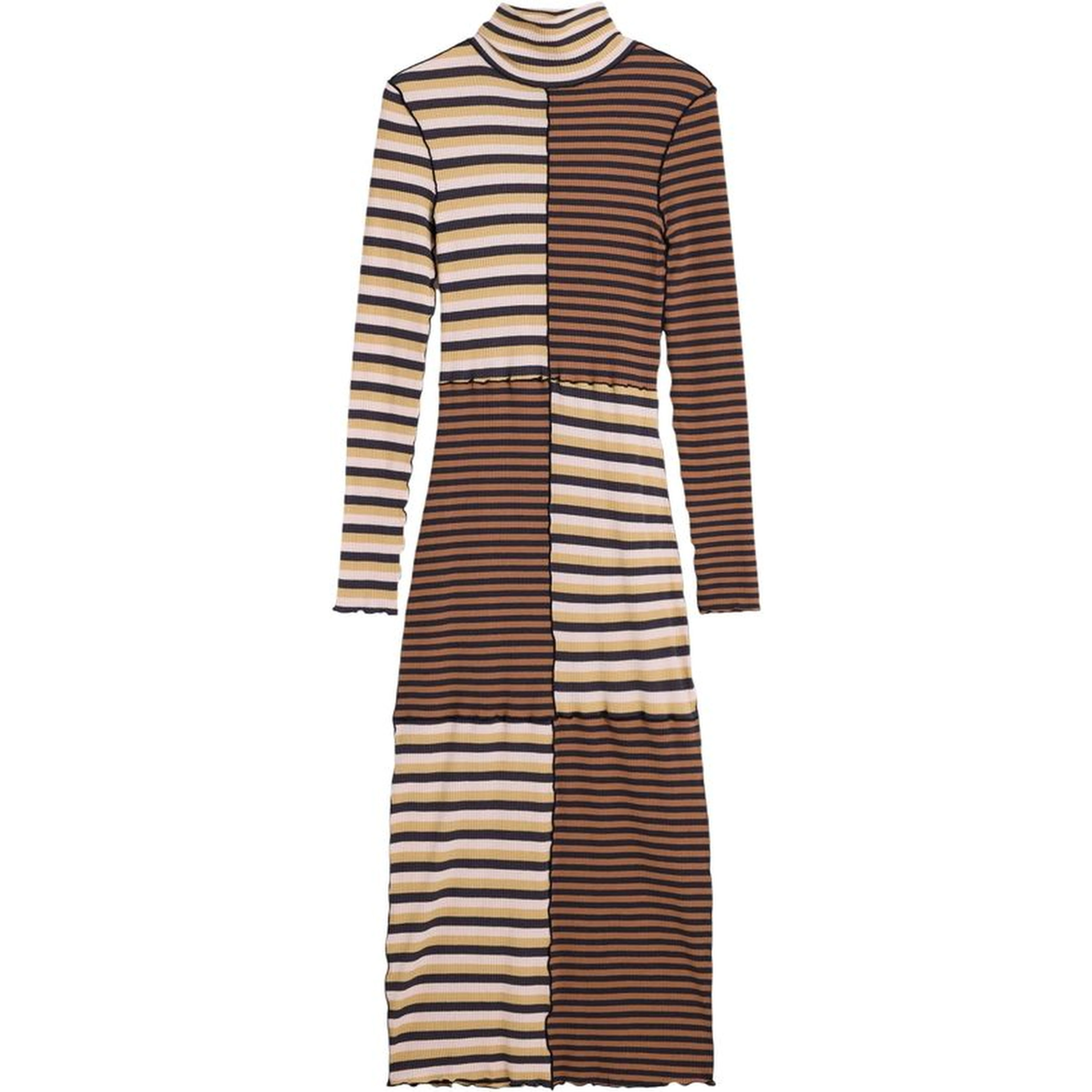 Brown Cotton Long Dress