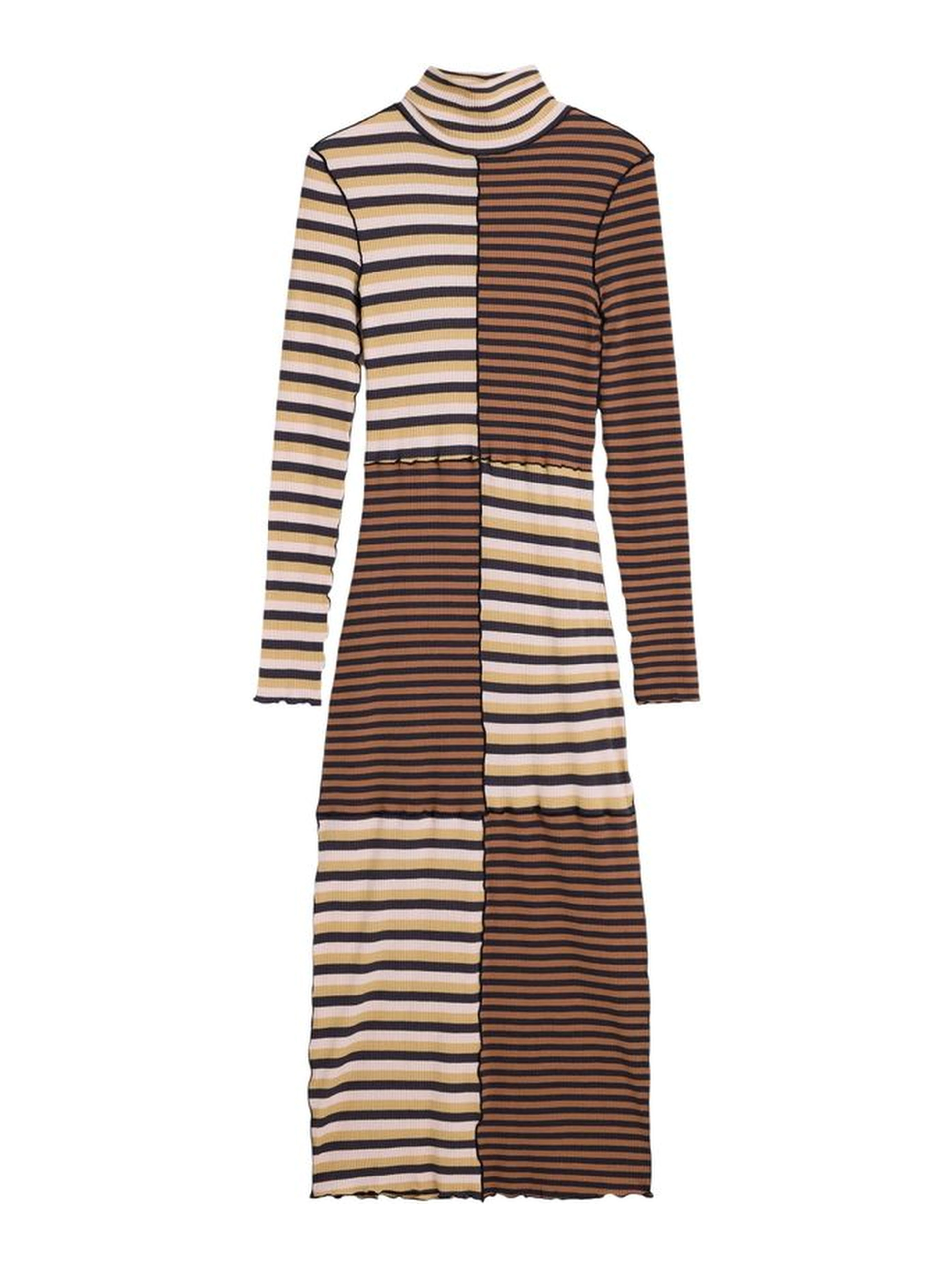 Brown Cotton Long Dress