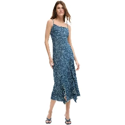 Blue Lyocell Long Dress