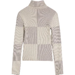 Beige Viscose Turtleneck
