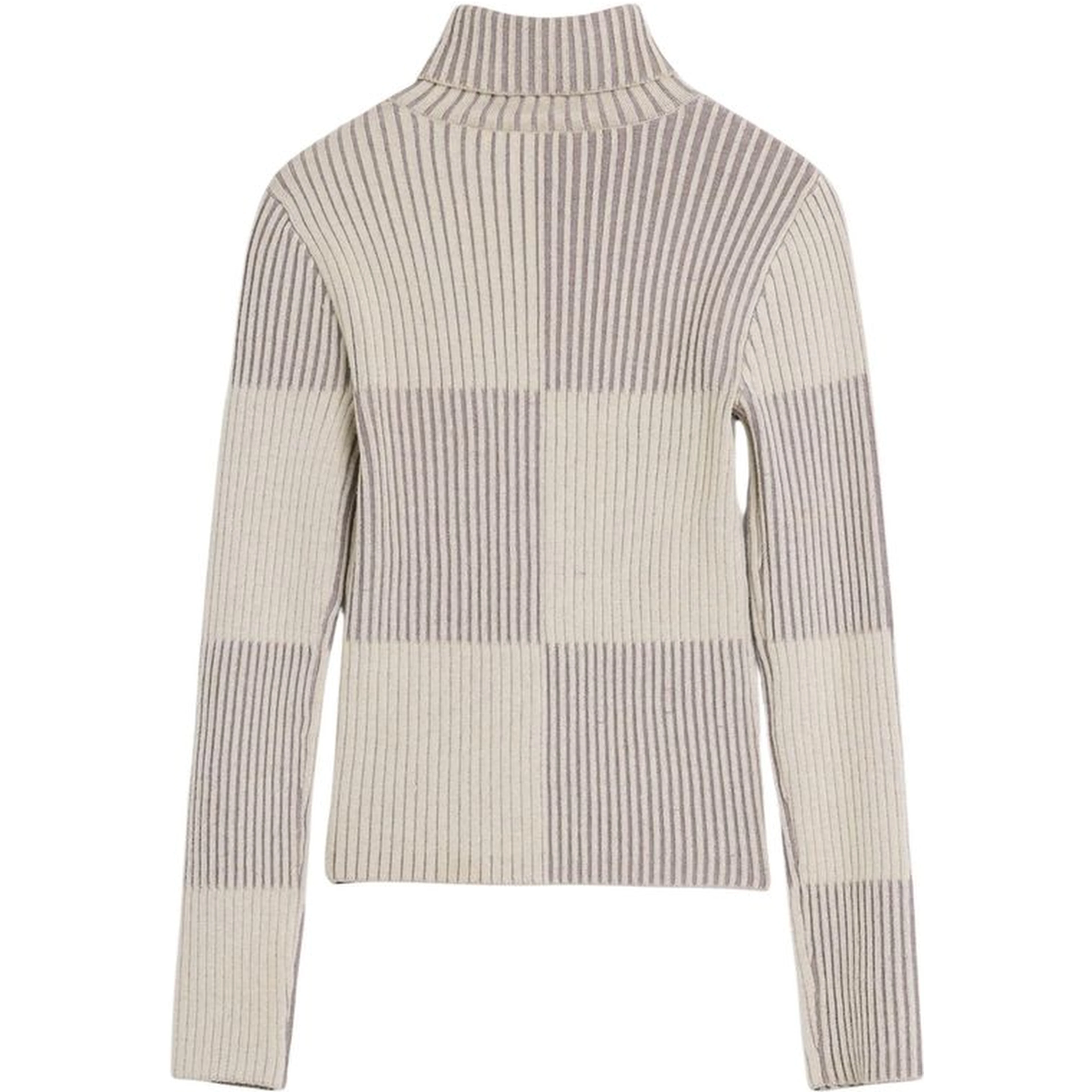 Beige Viscose Turtleneck