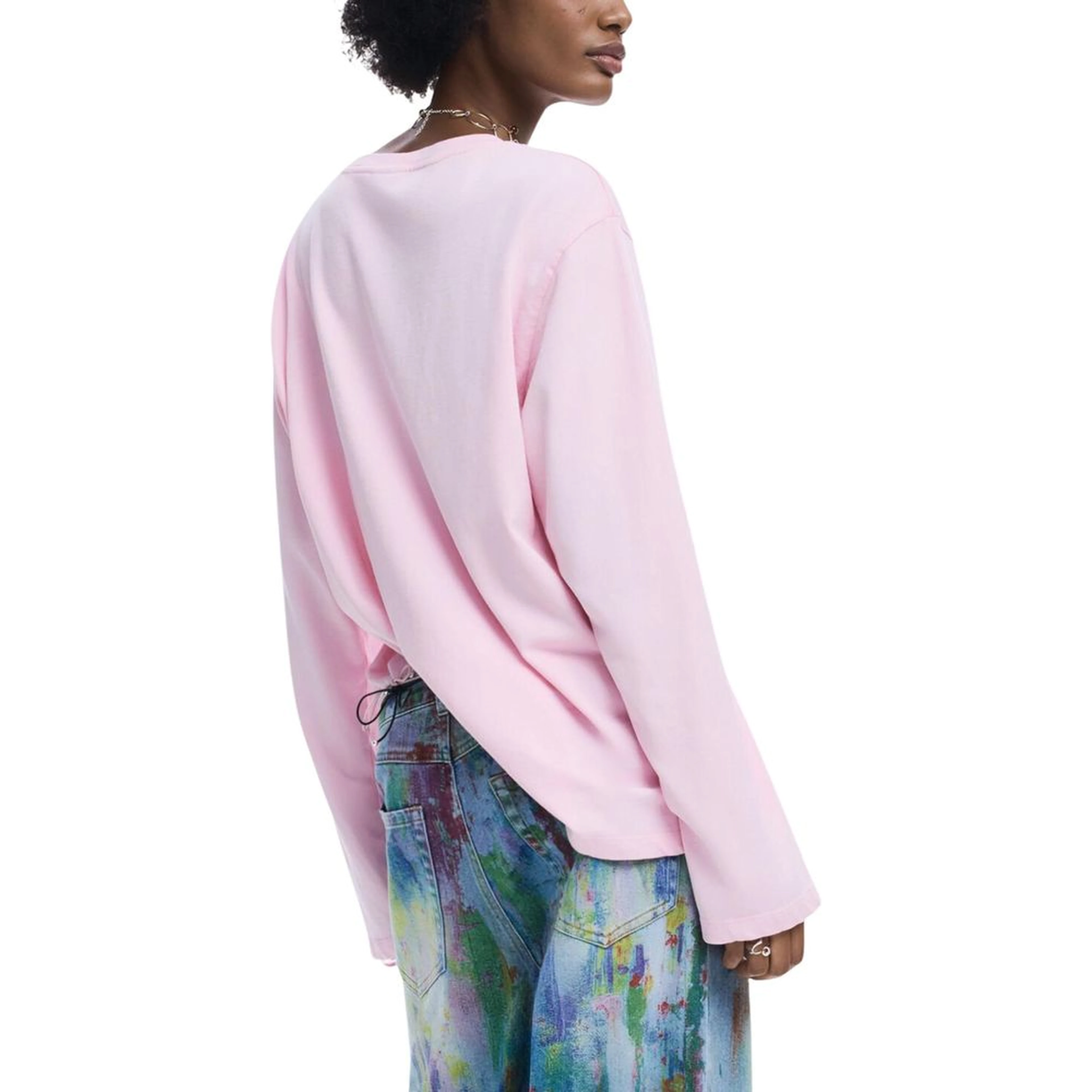 Multicolor Cotton Long Sleeve T-Shirt