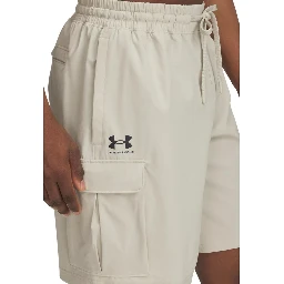Beige Polyester Bermuda Shorts