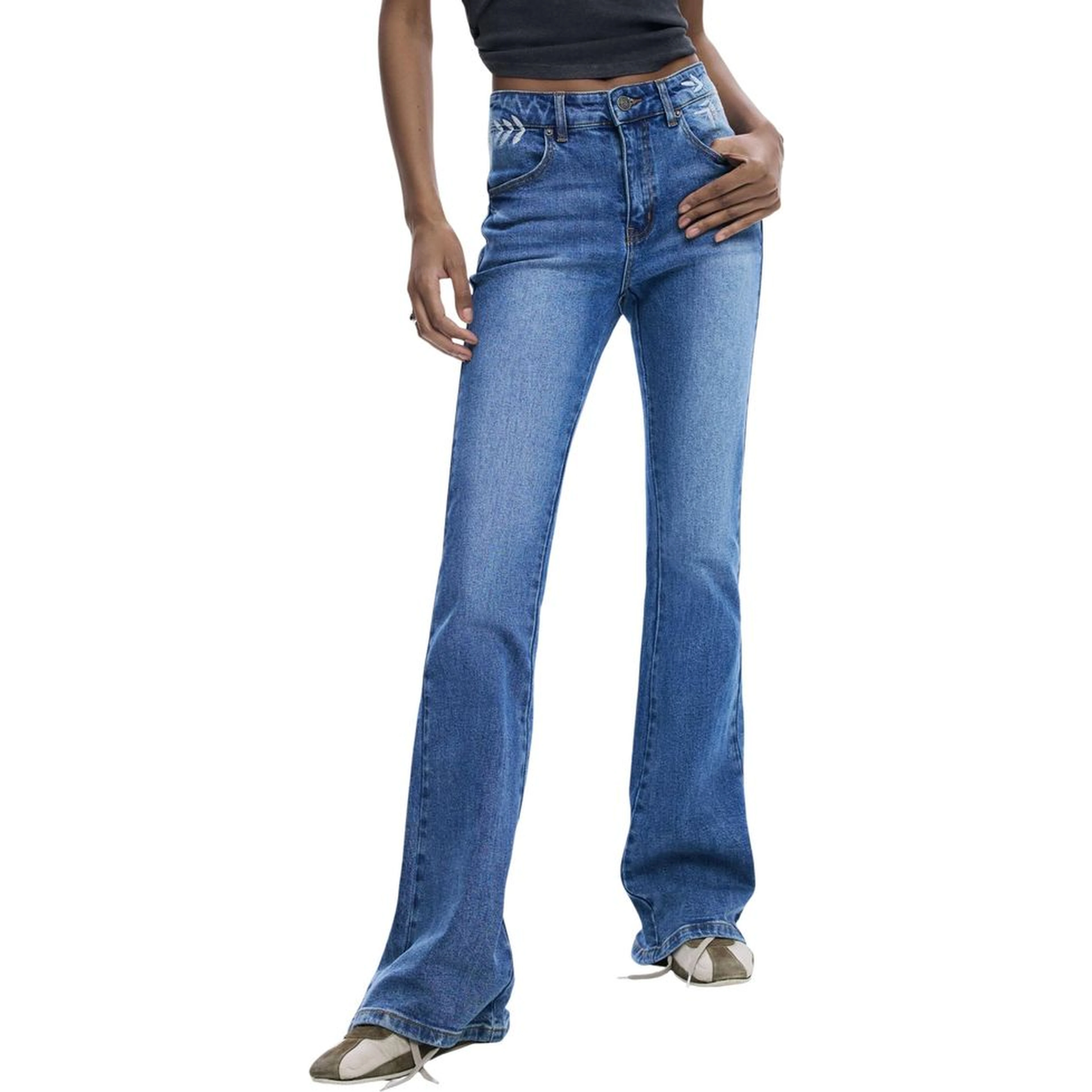 Light Blue Cotton Mom Jeans