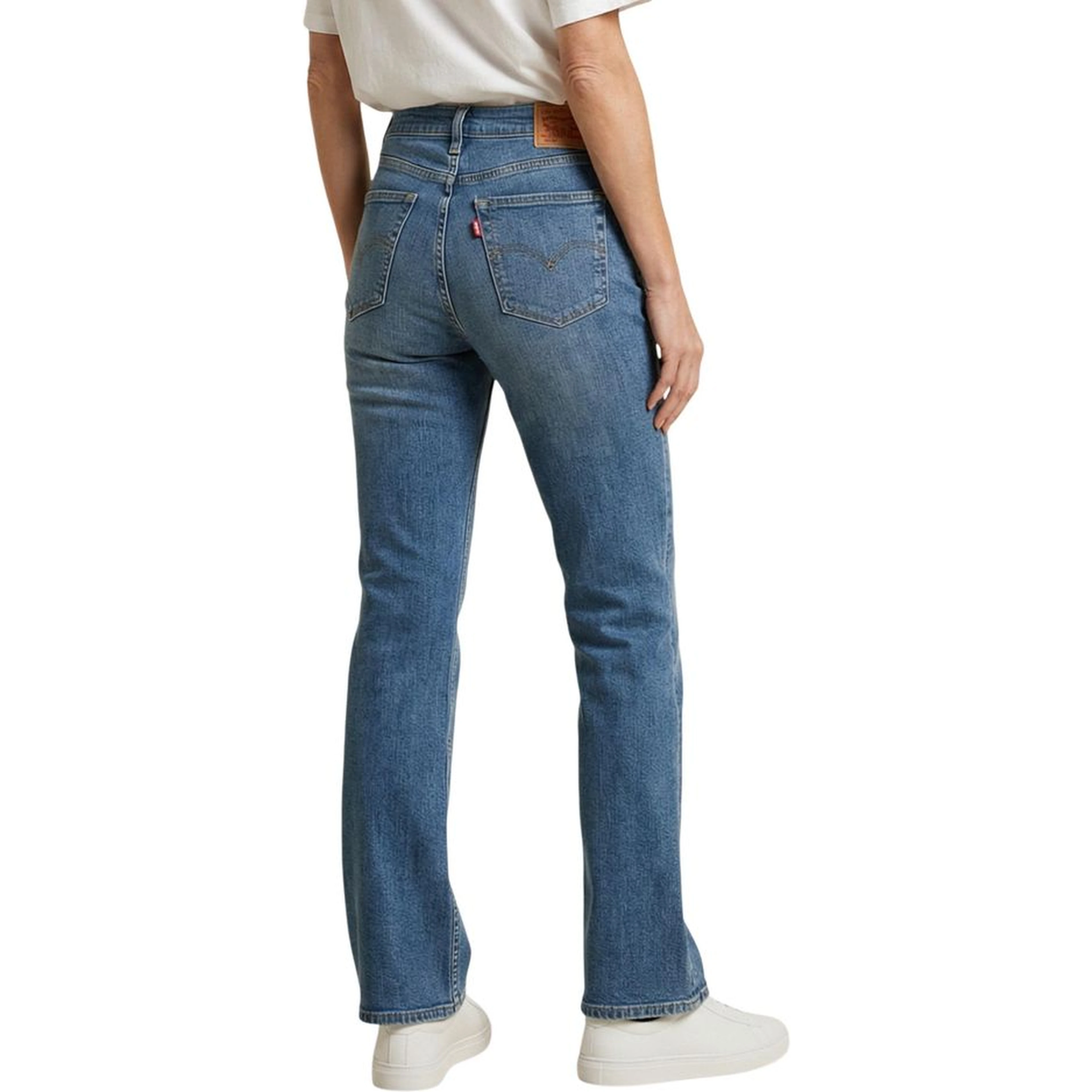 Blue Cotton Bootcut Jeans