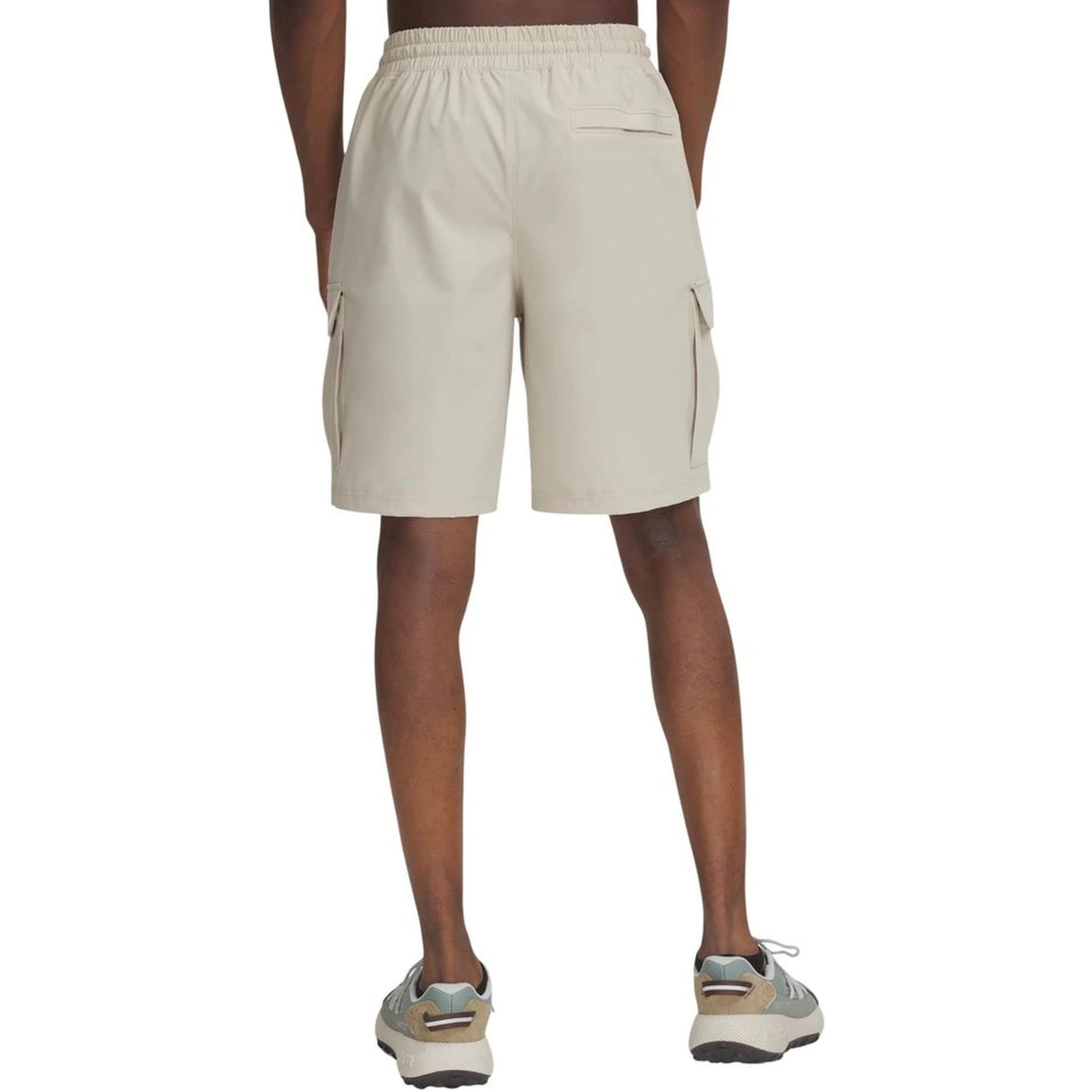 Beige Polyester Bermuda Shorts