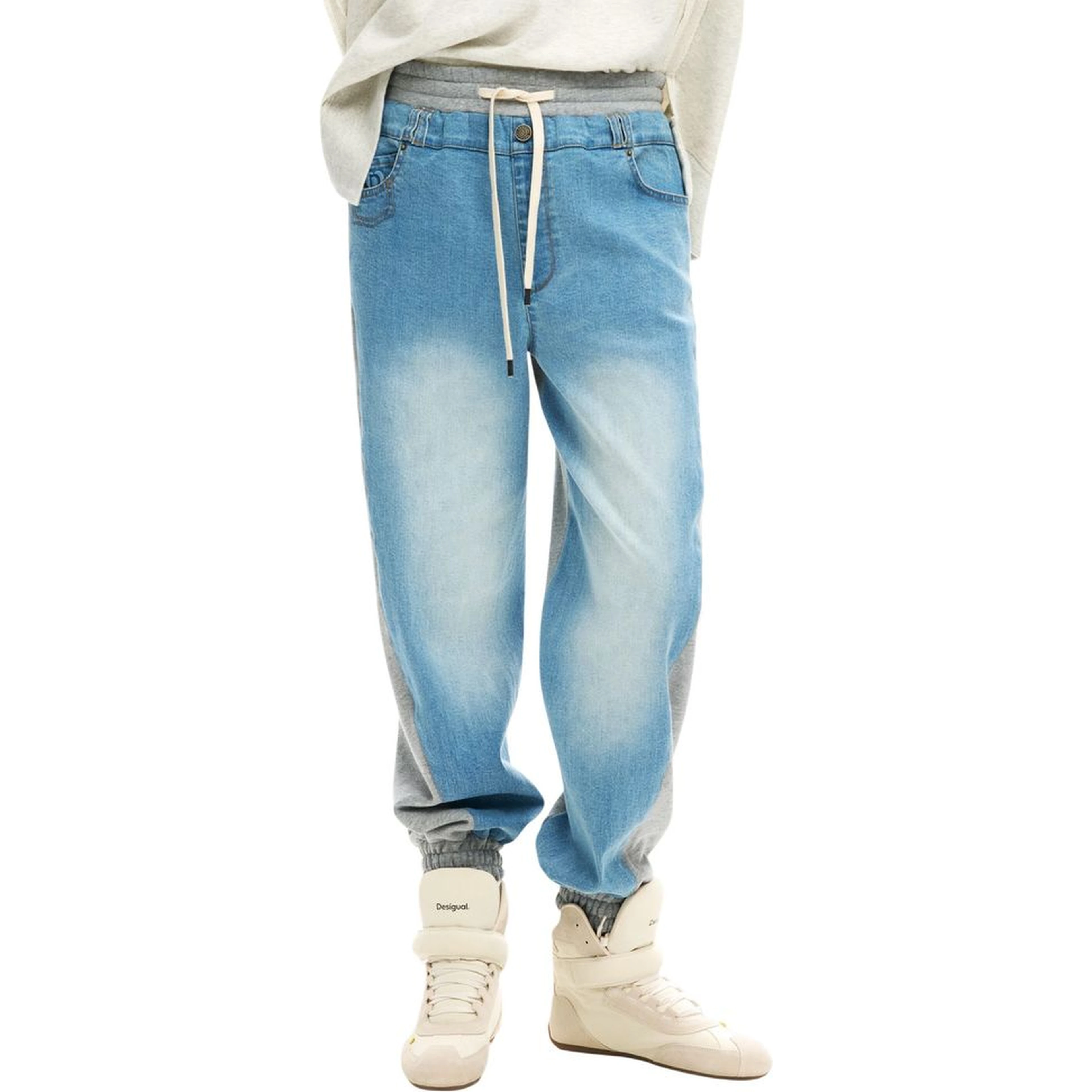 Light Blue Cotton Mom Jeans