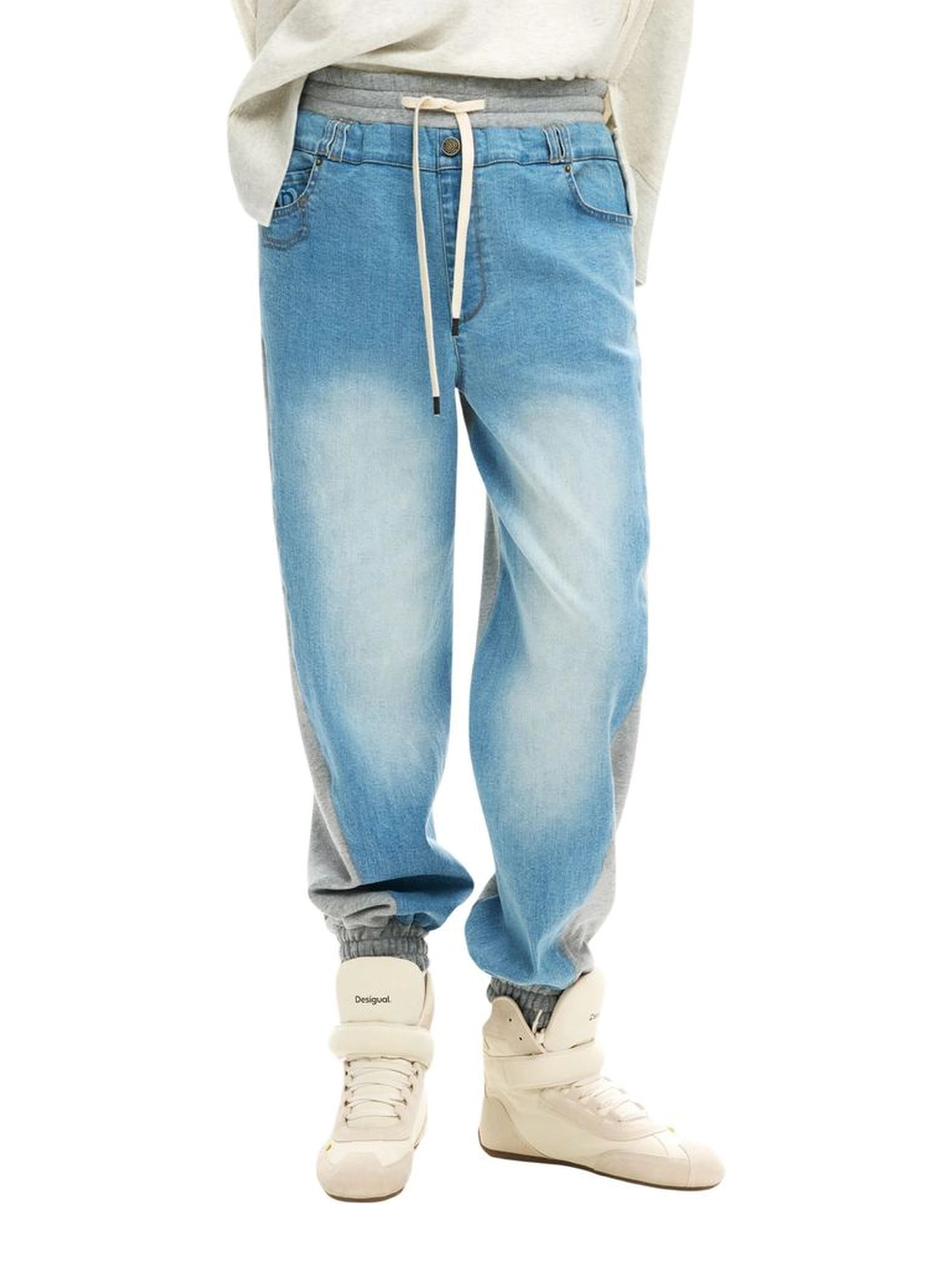 Light Blue Cotton Mom Jeans