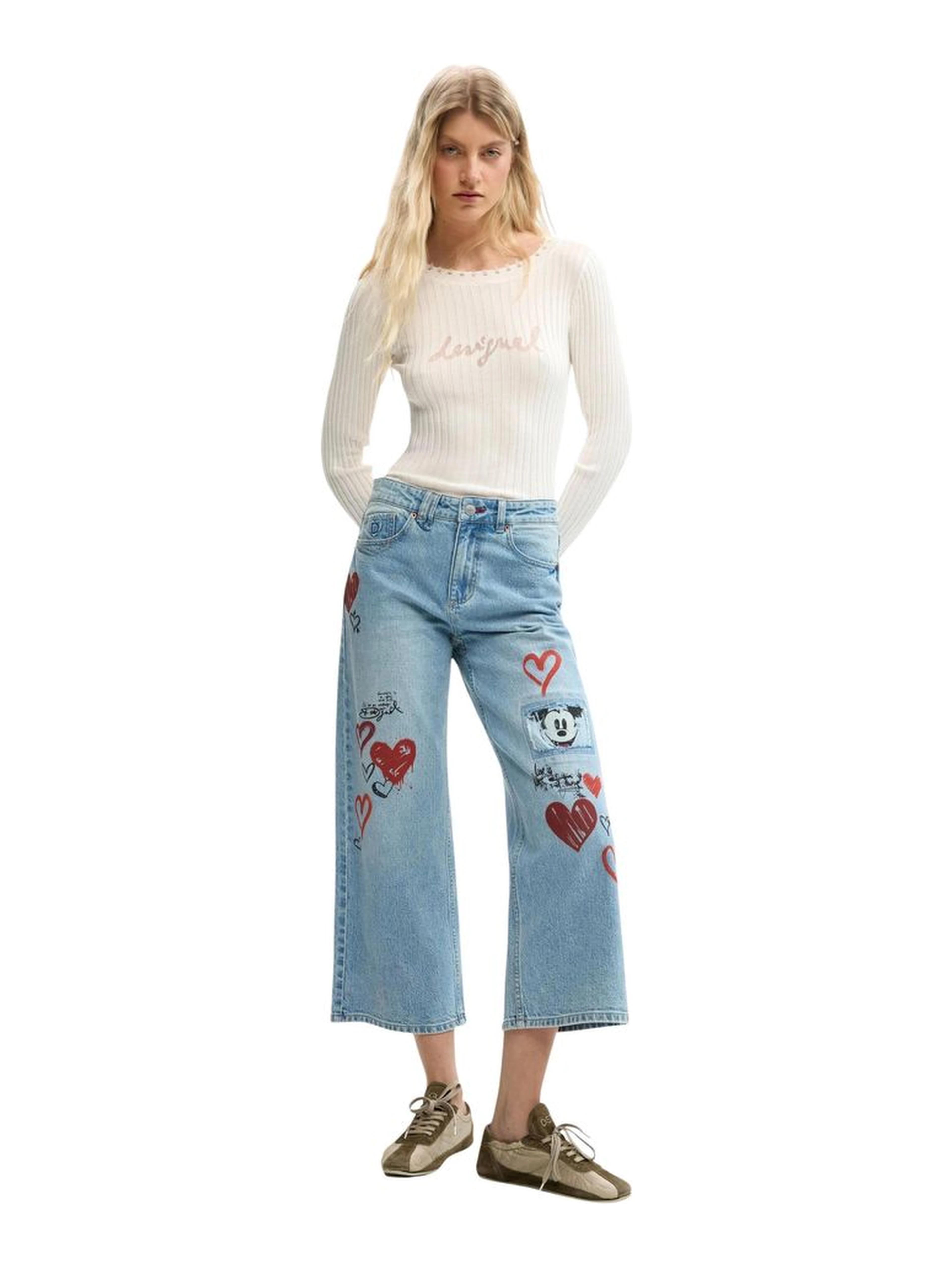 Blue Cotton Mom Jeans