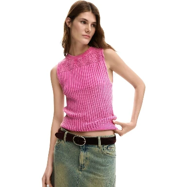 Pink Cotton Tank Tops