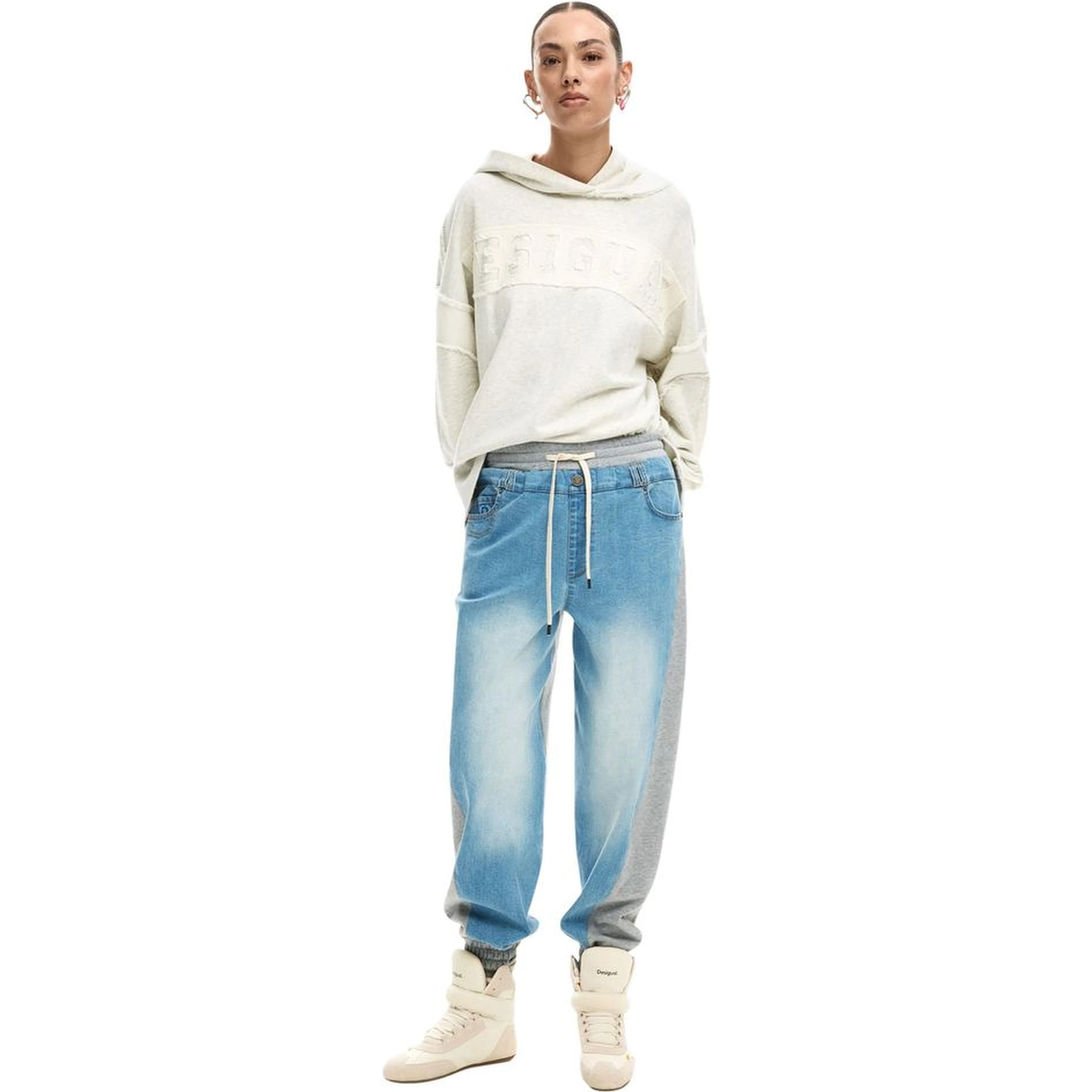 Light Blue Cotton Mom Jeans