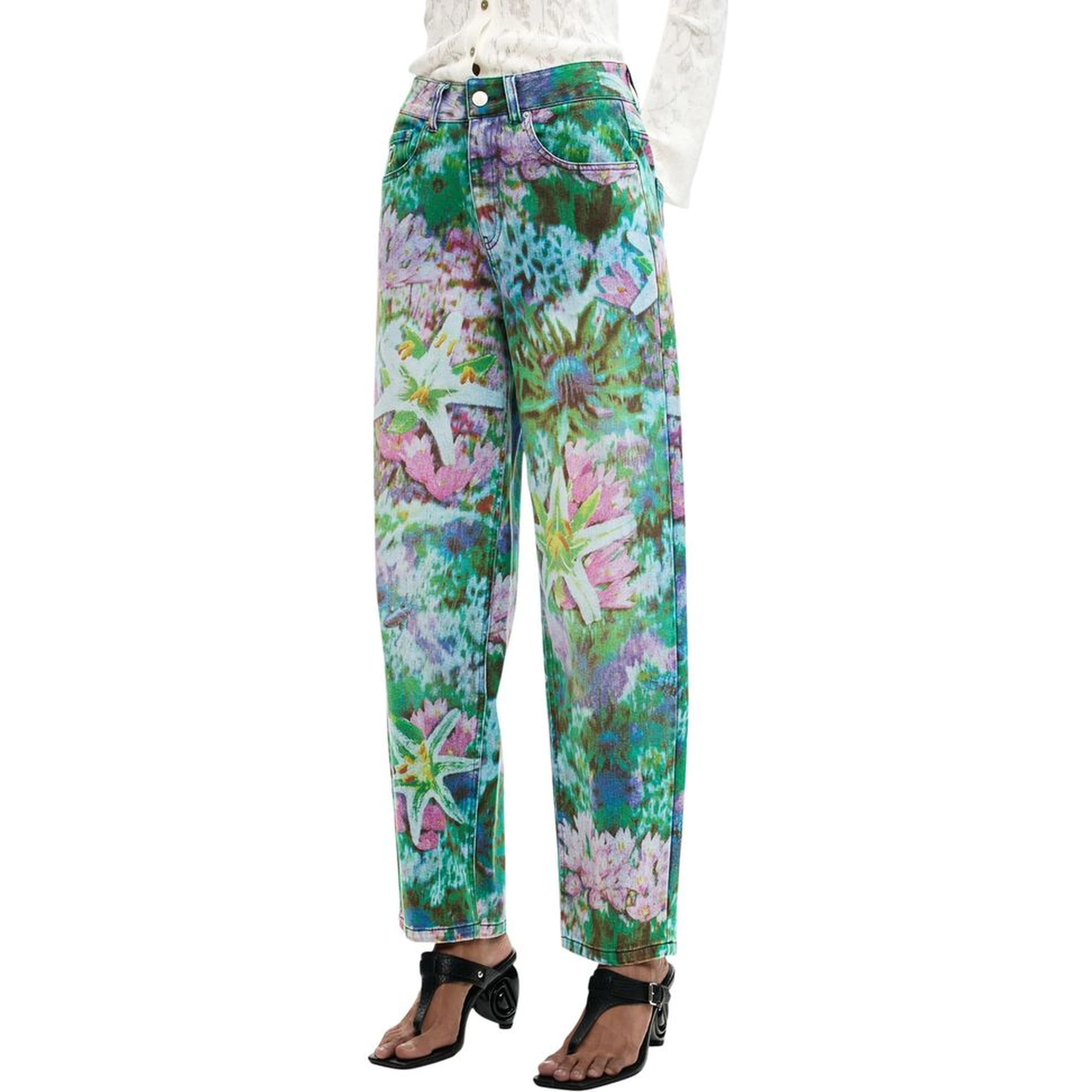 Blue Cotton Mom Jeans