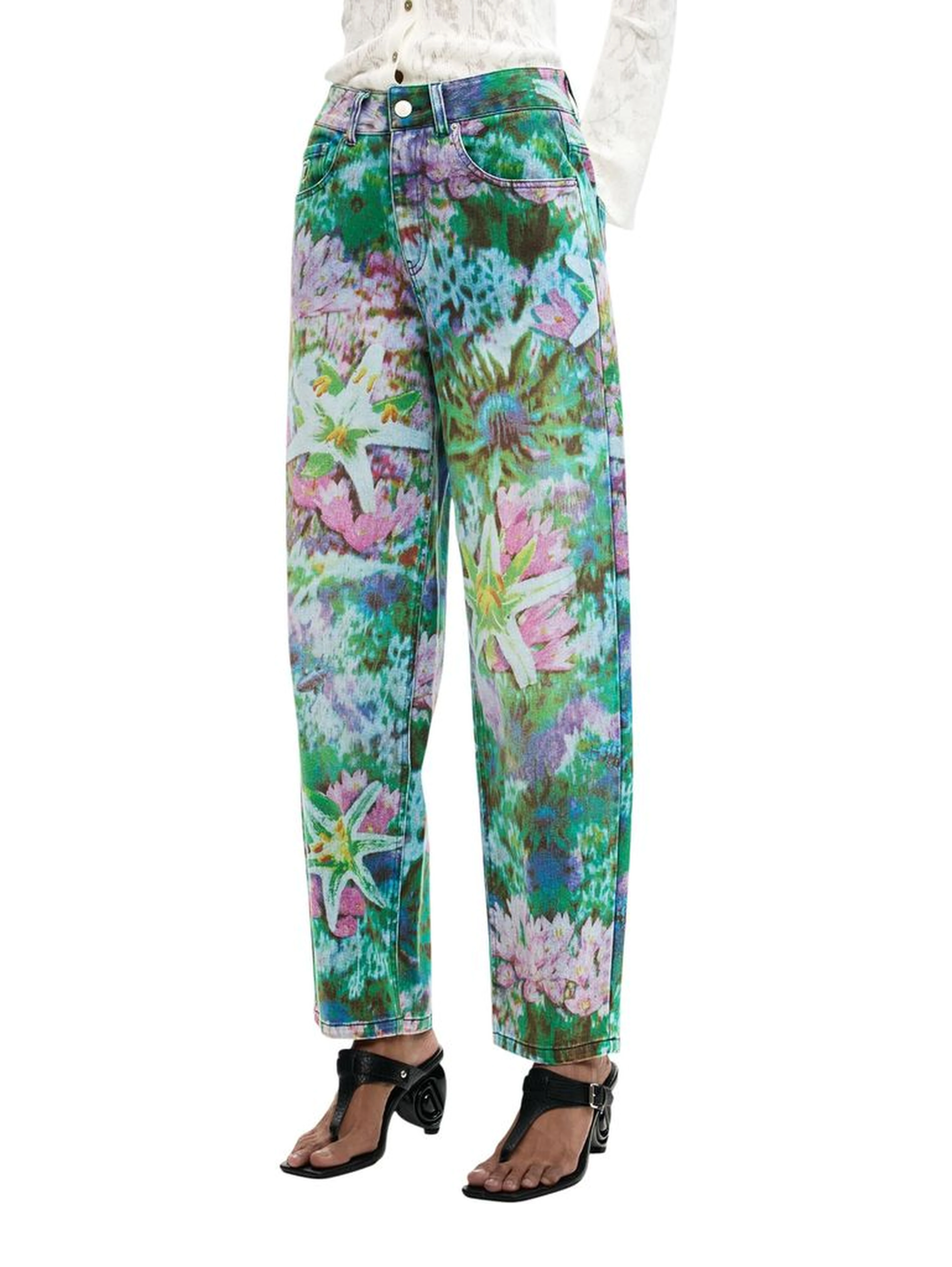 Blue Cotton Mom Jeans