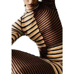 Brown Cotton Long Dress