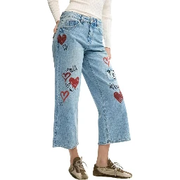 Blue Cotton Mom Jeans