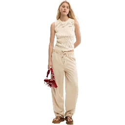 Beige Cotton Tank Tops