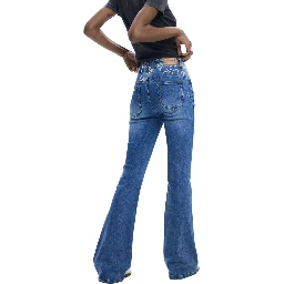 Light Blue Cotton Mom Jeans