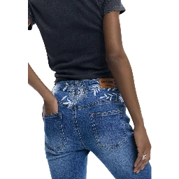 Light Blue Cotton Mom Jeans