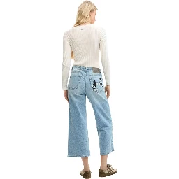 Blue Cotton Mom Jeans