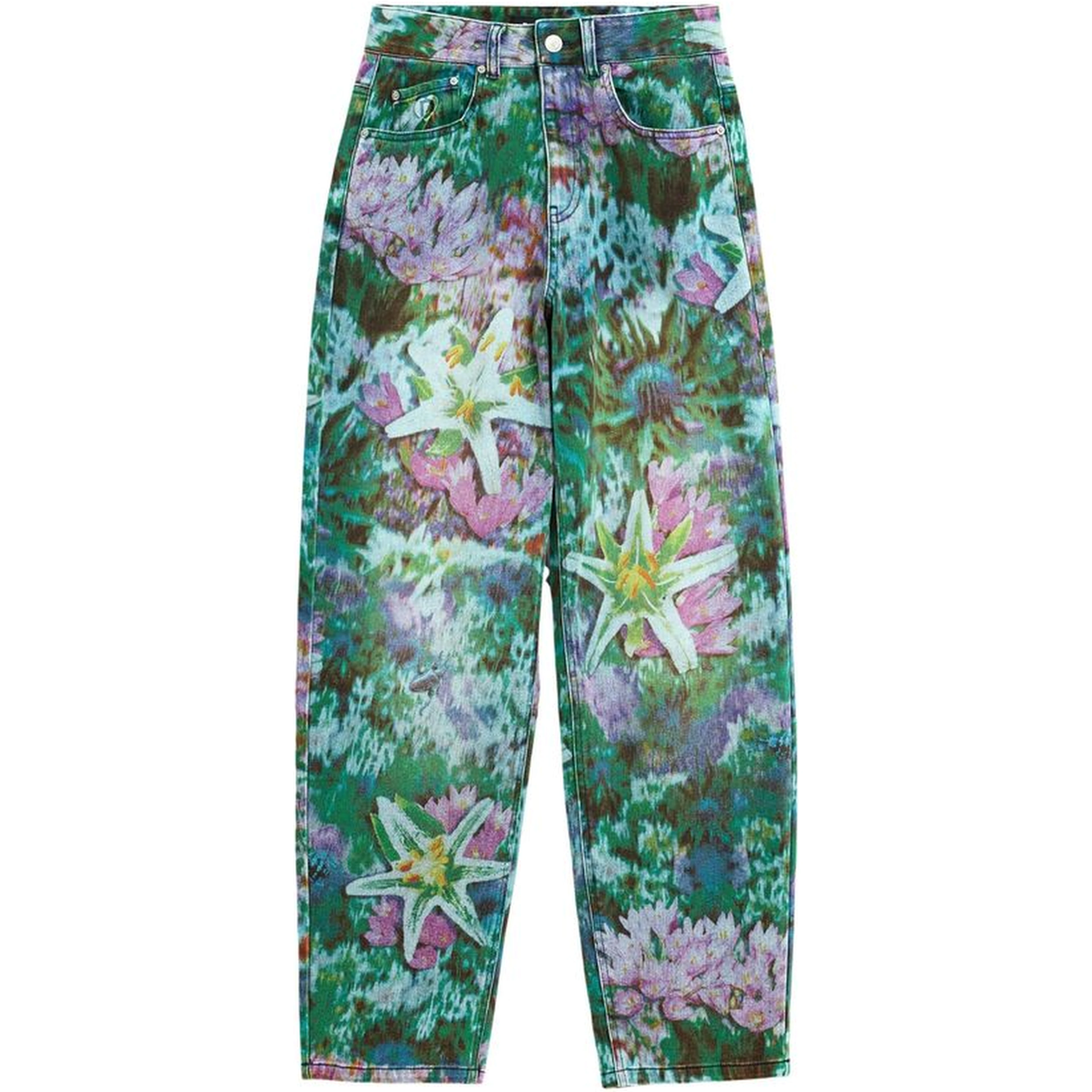 Blue Cotton Mom Jeans