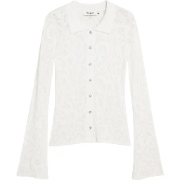 Cream Viscose Long Sleeve T-Shirt
