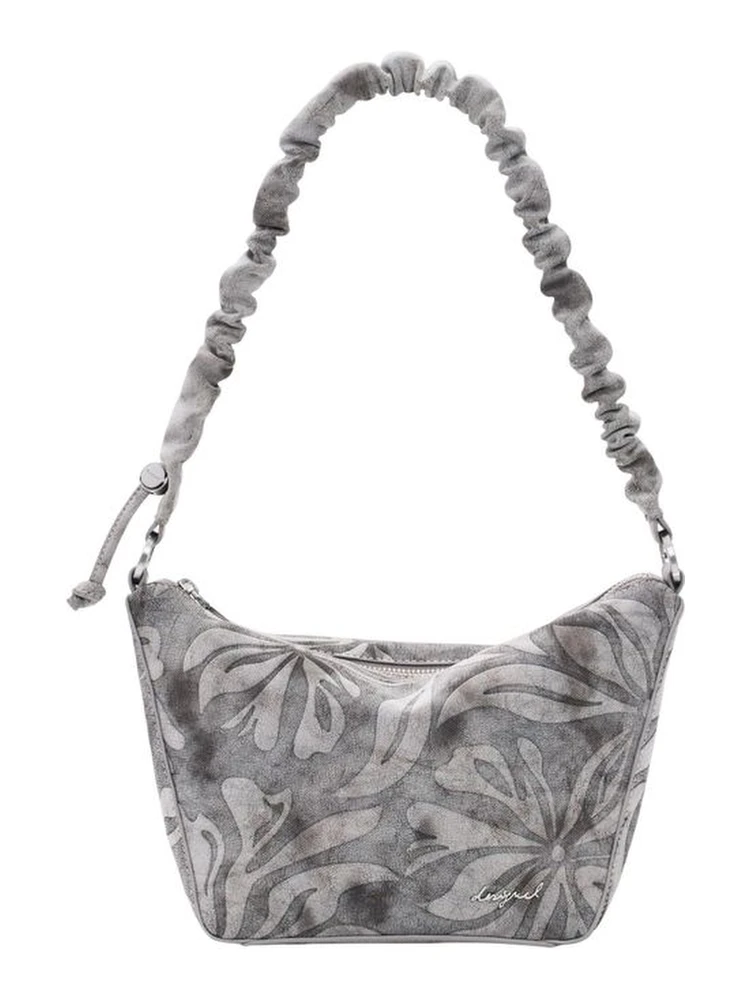 Gray Cotton Handbag