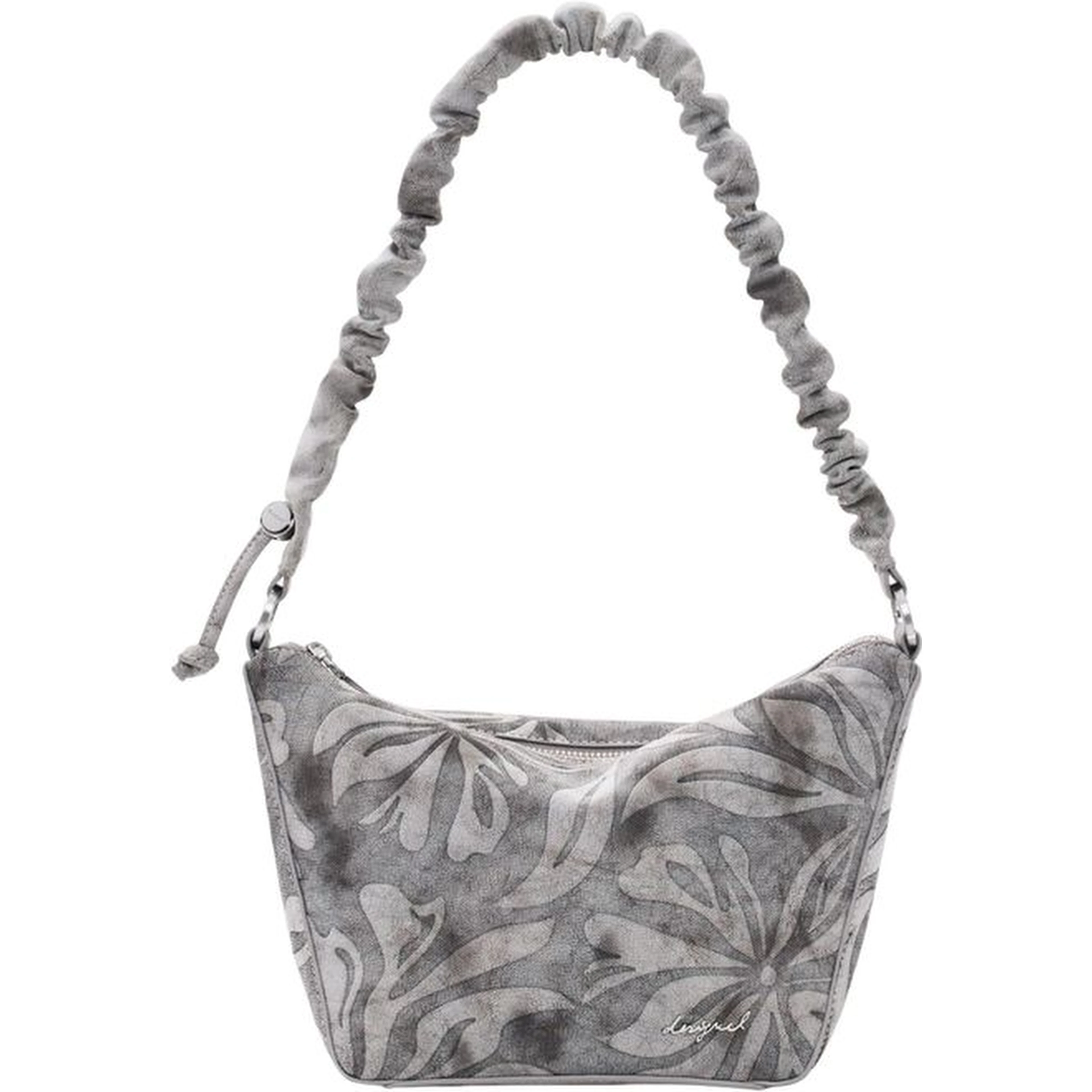 Gray Cotton Handbag