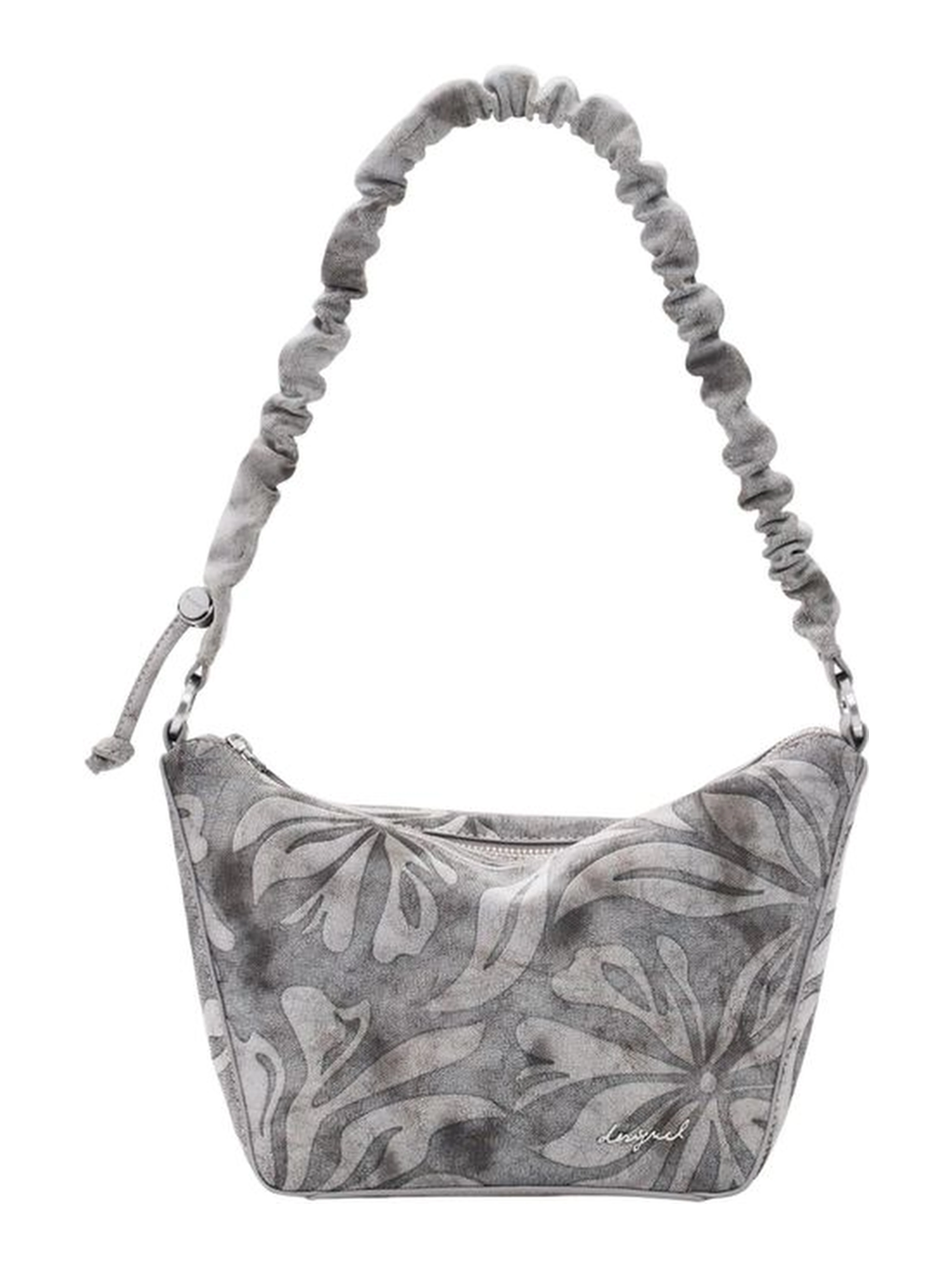 Gray Cotton Handbag