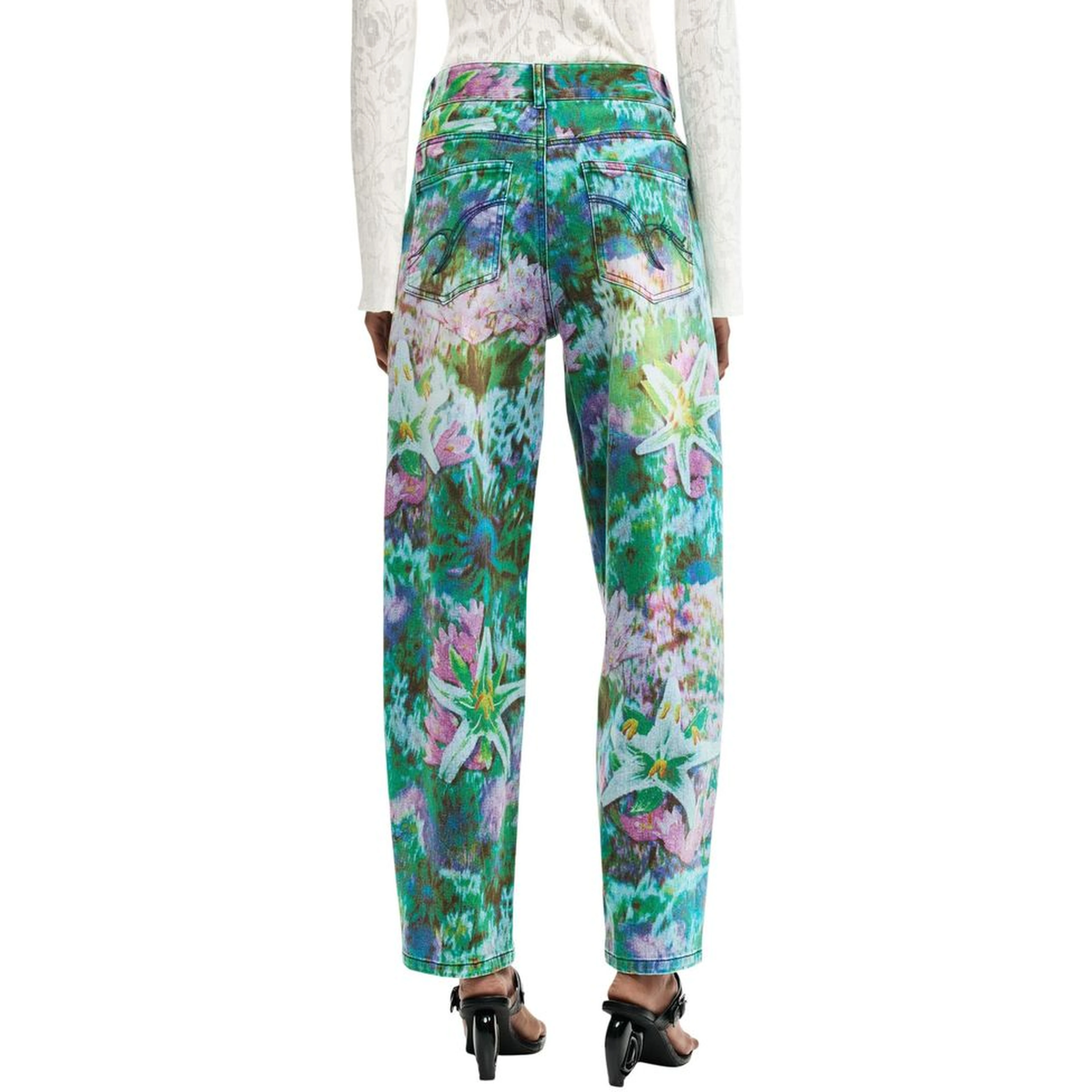 Blue Cotton Mom Jeans