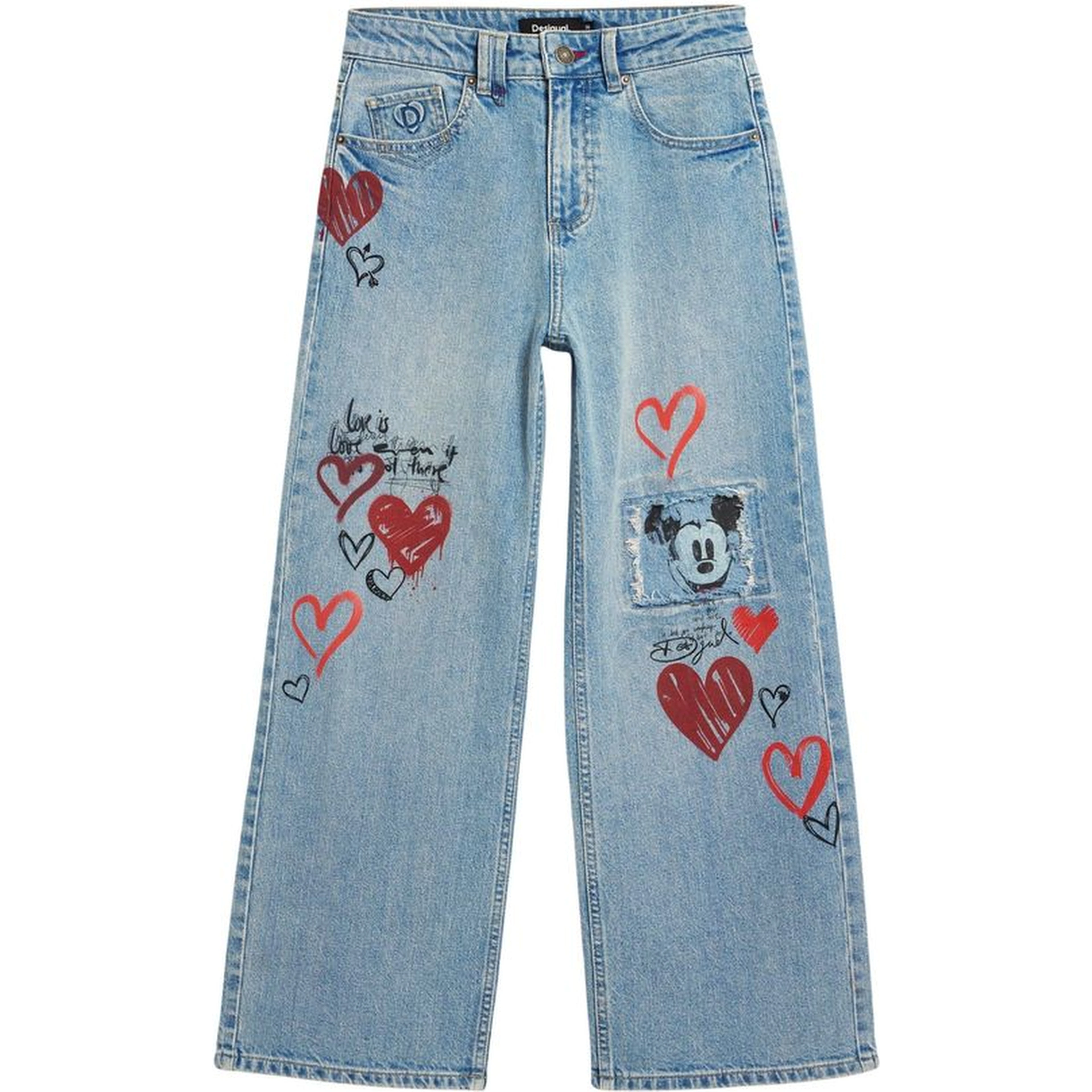 Blue Cotton Mom Jeans