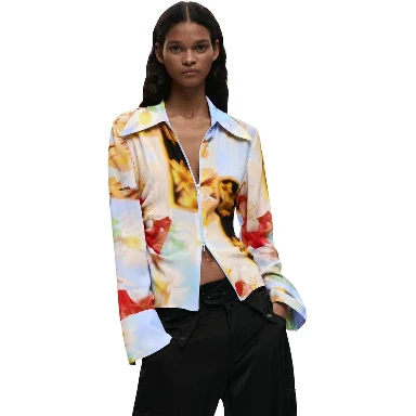 Multicolor Viscose Blouse