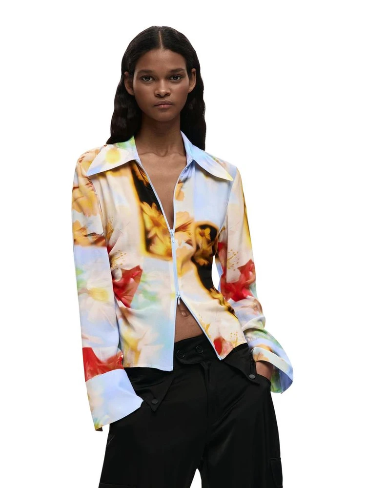 Multicolor Viscose Blouse