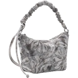 Gray Cotton Handbag
