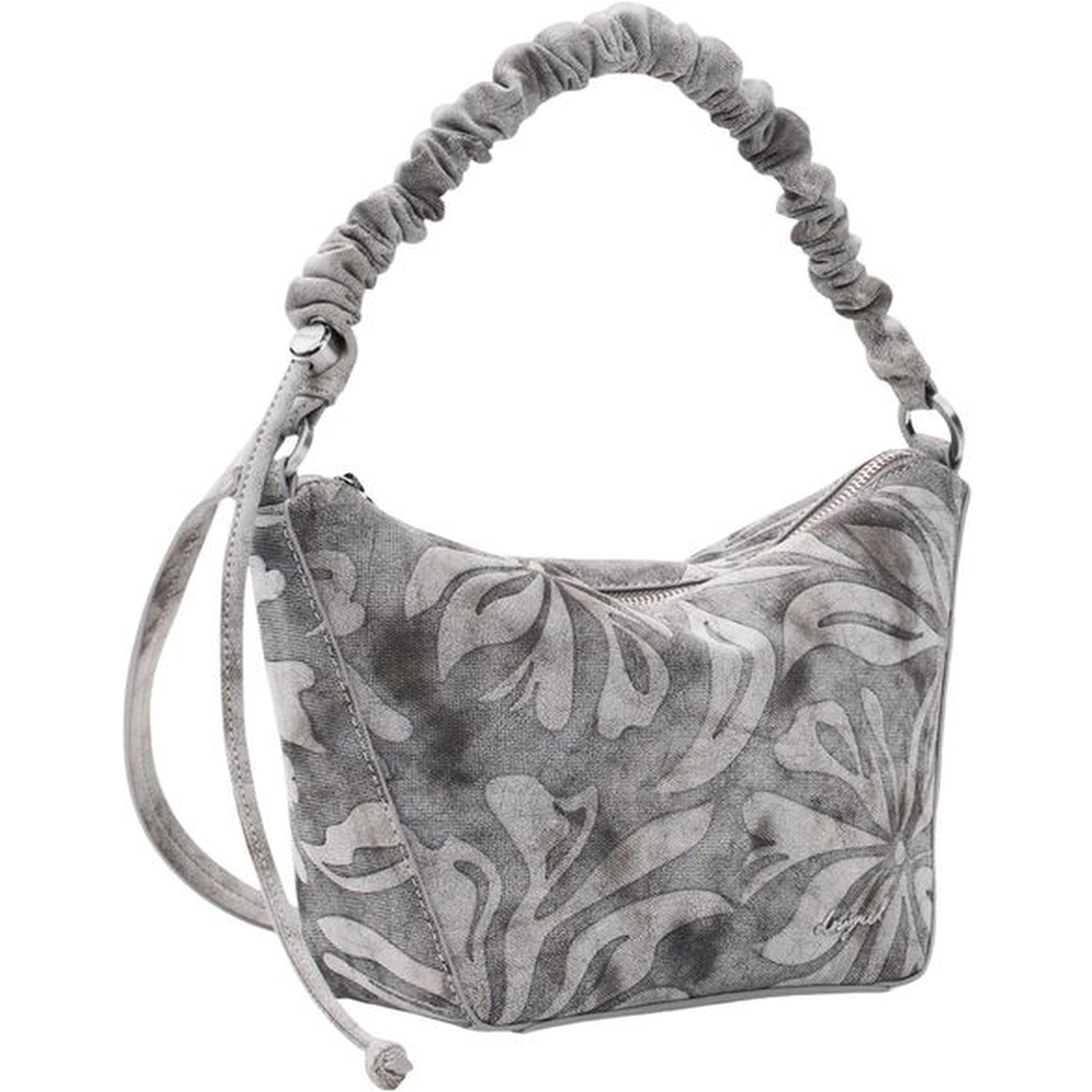 Gray Cotton Handbag