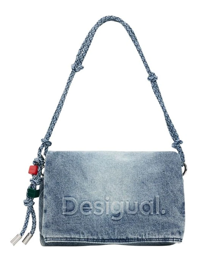 Blue Polyester Handbag