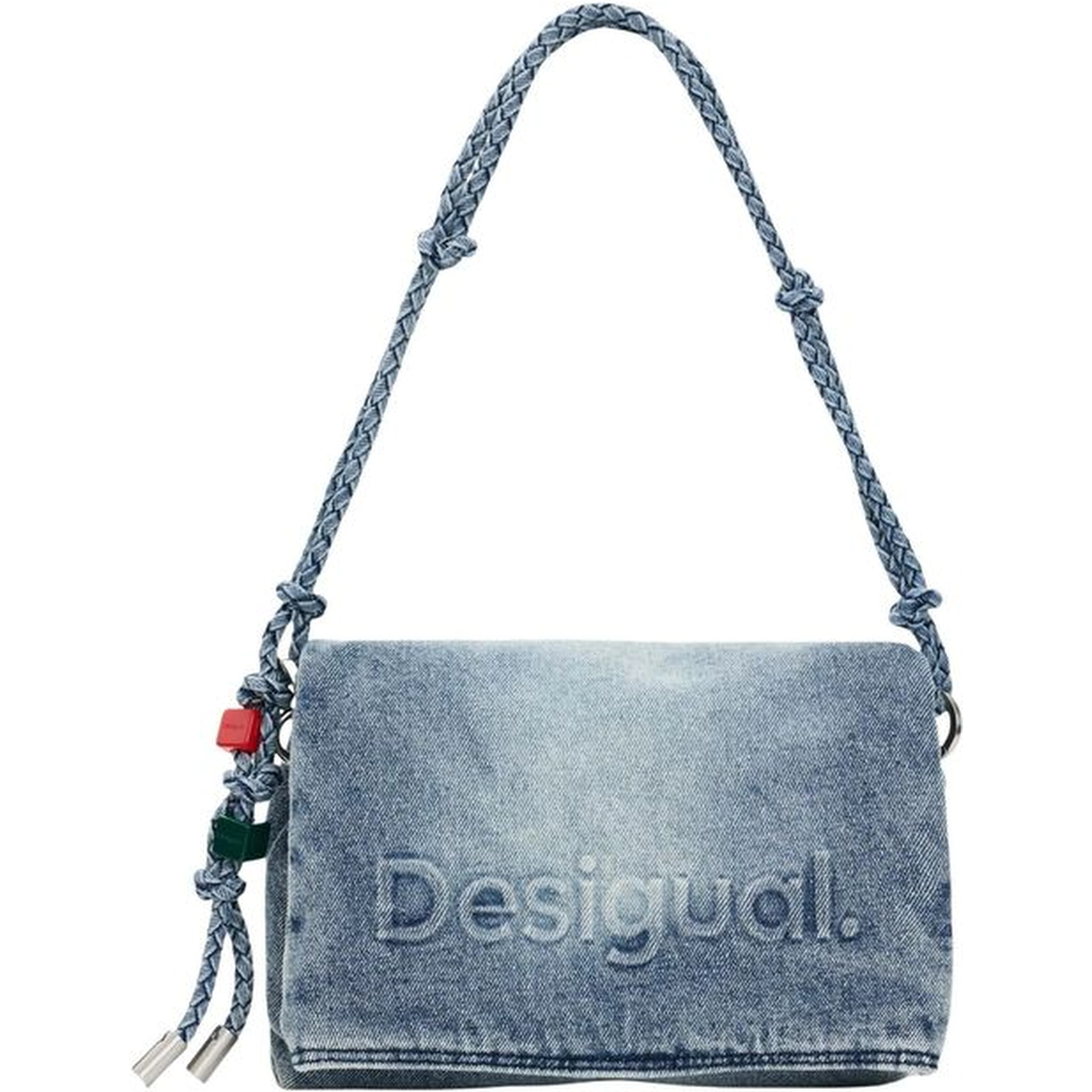 Blue Polyester Handbag