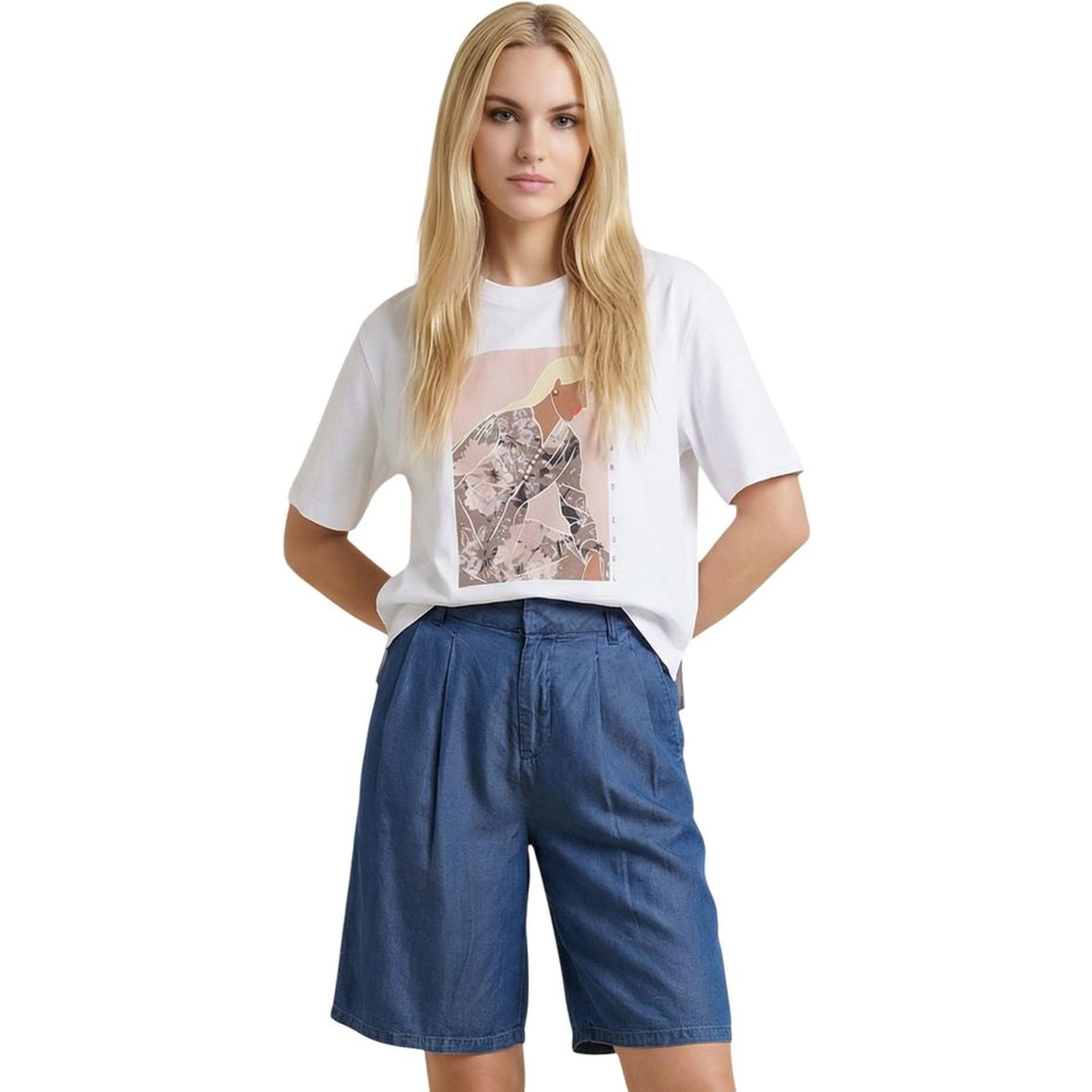 Cream Cotton T-Shirt