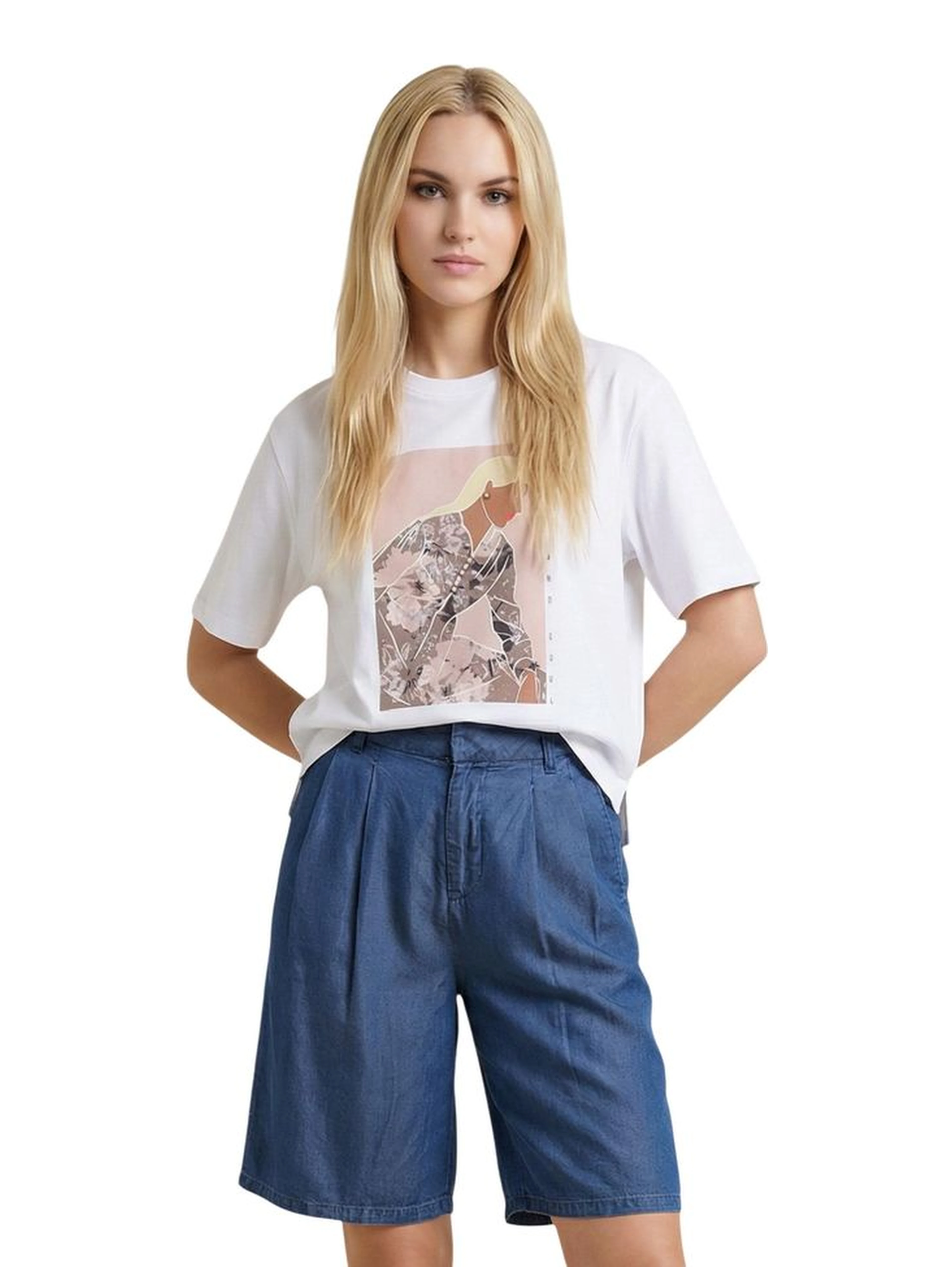 Cream Cotton T-Shirt