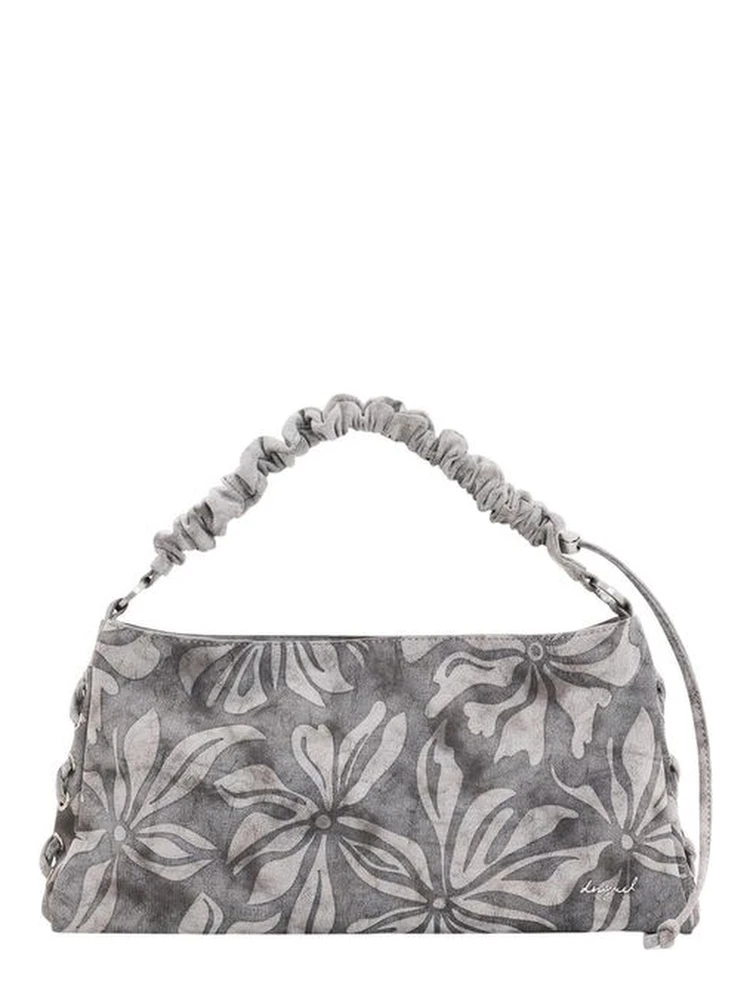 Gray Cotton Handbag