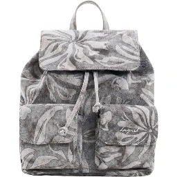Gray Cotton Backpack