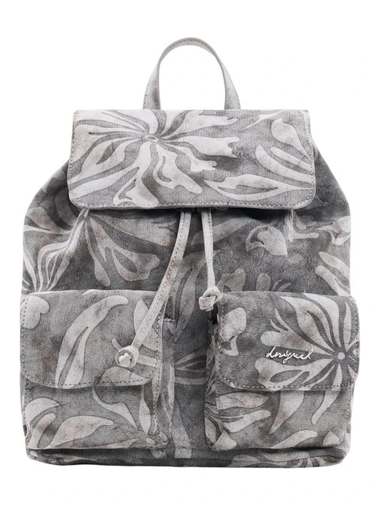 Gray Cotton Backpack