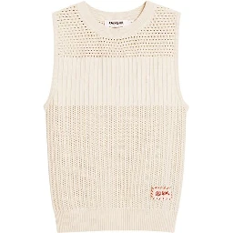 Beige Cotton Tank Tops