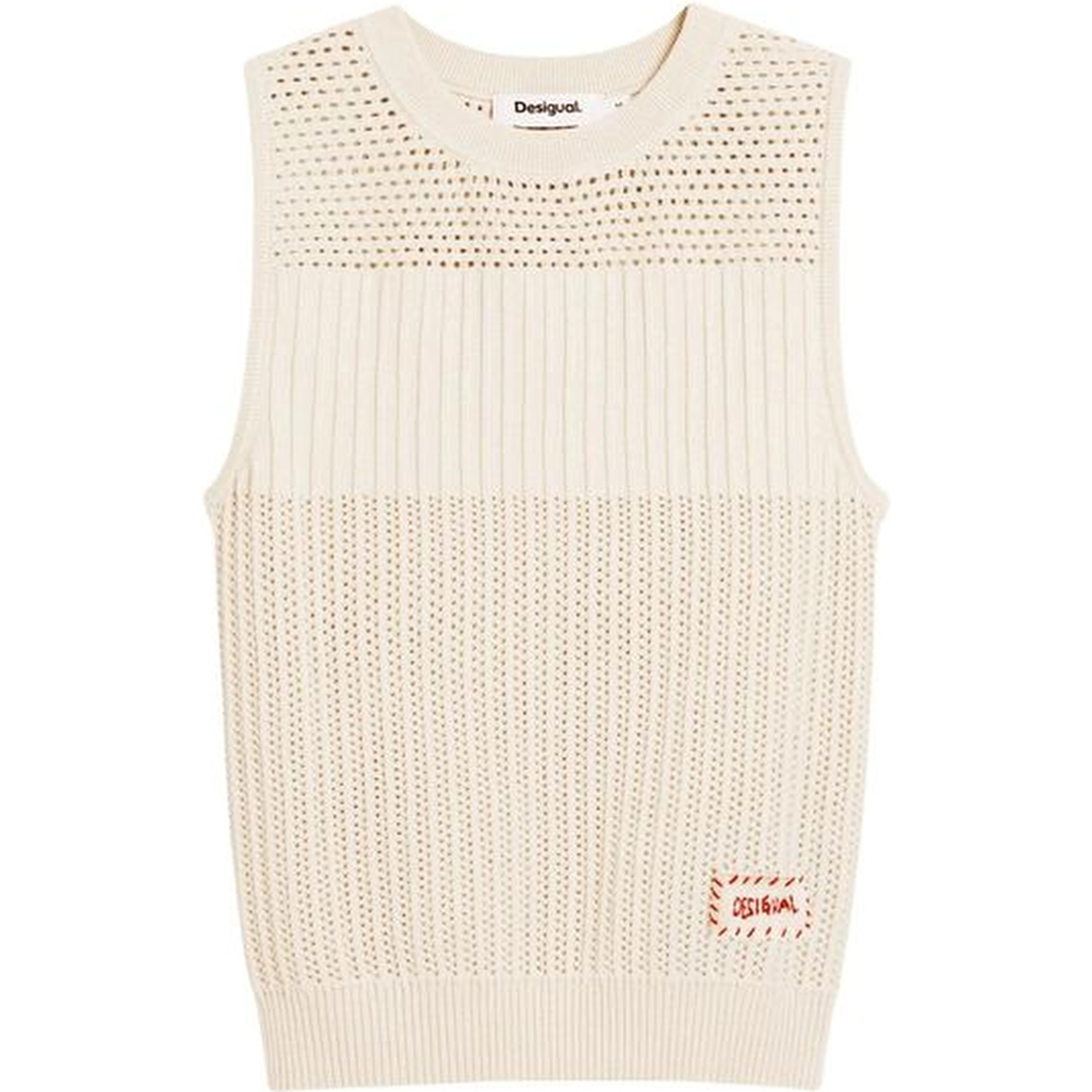 Beige Cotton Tank Tops