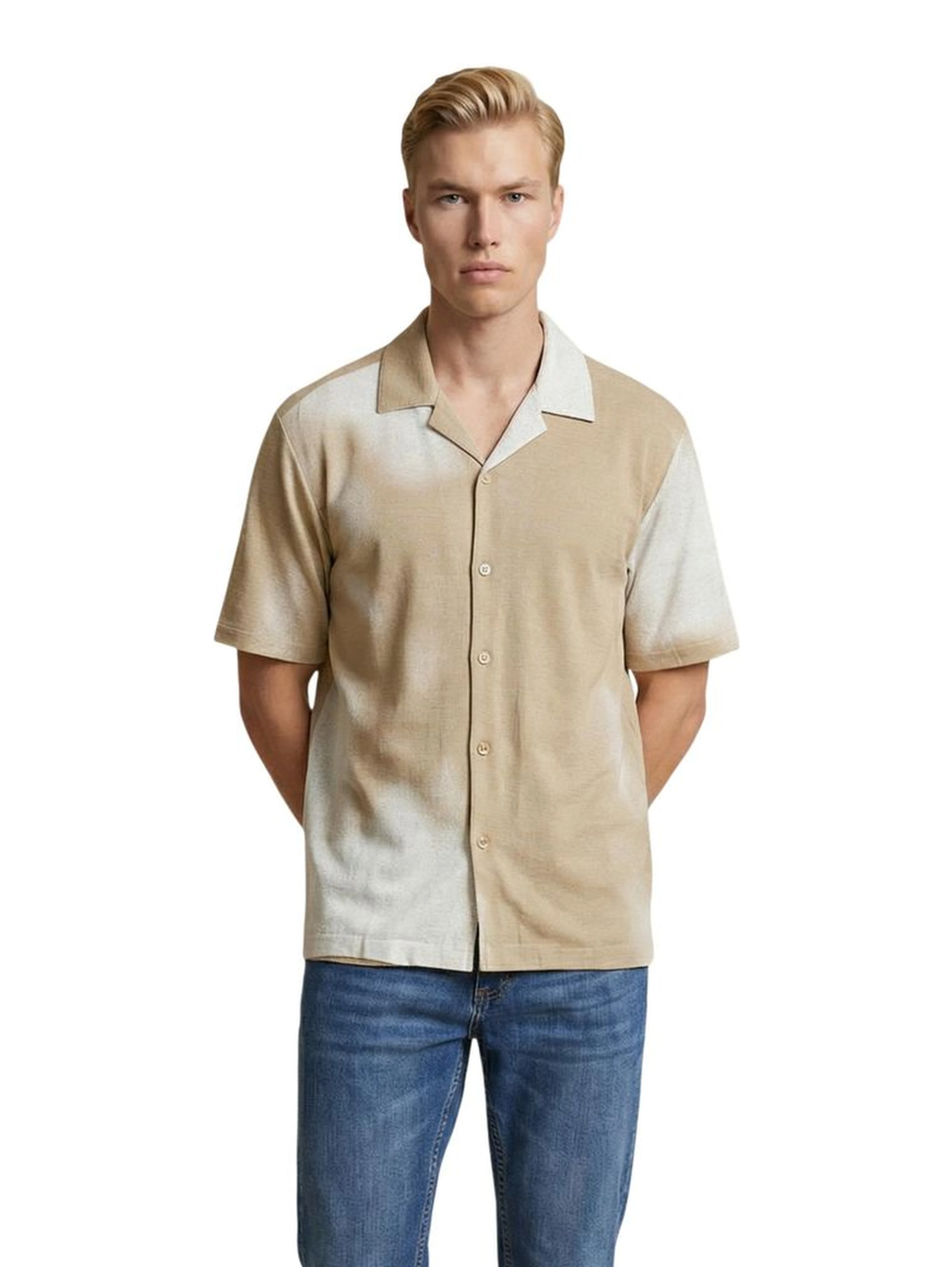 Beige Viscose Shortsleeve Shirt