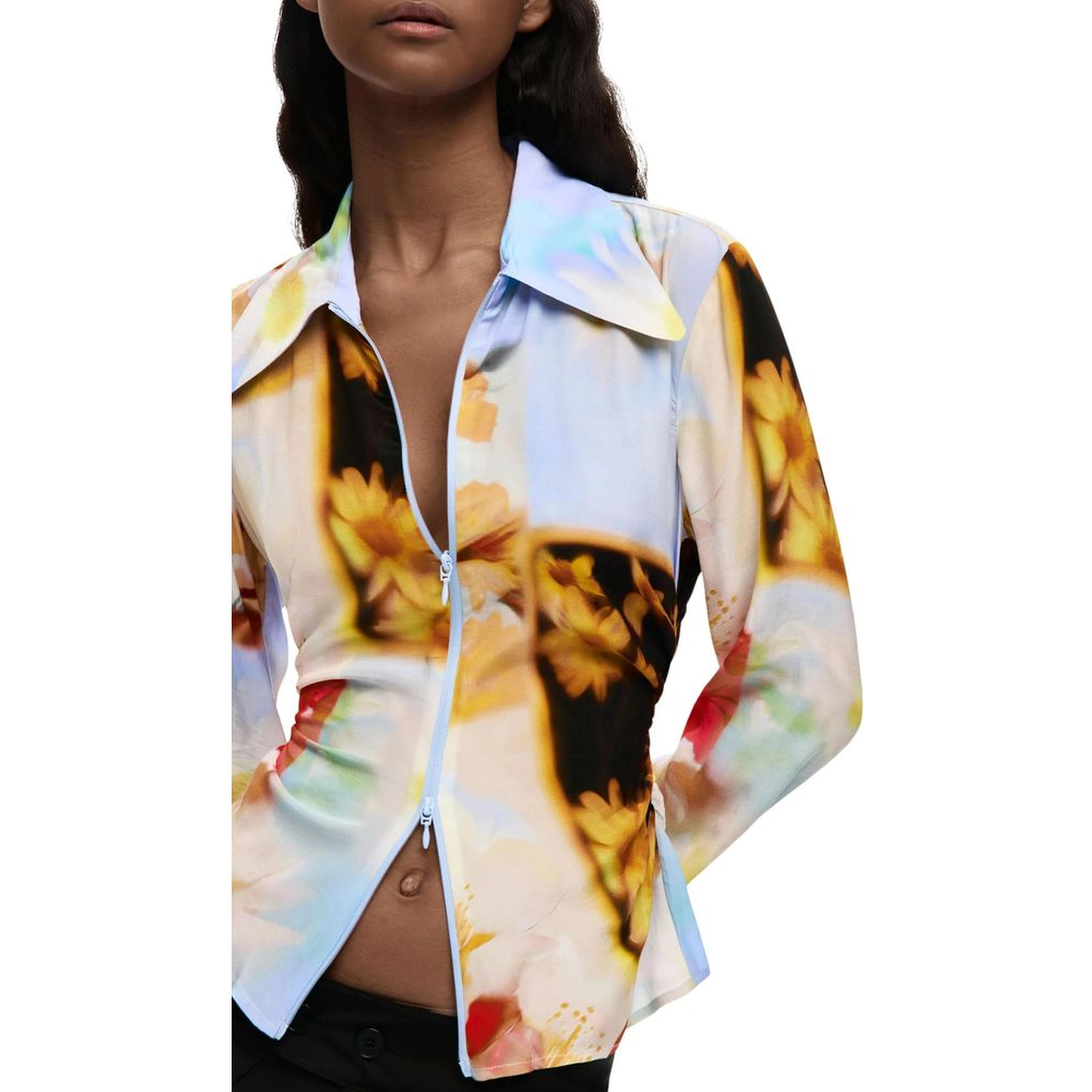 Multicolor Viscose Blouse